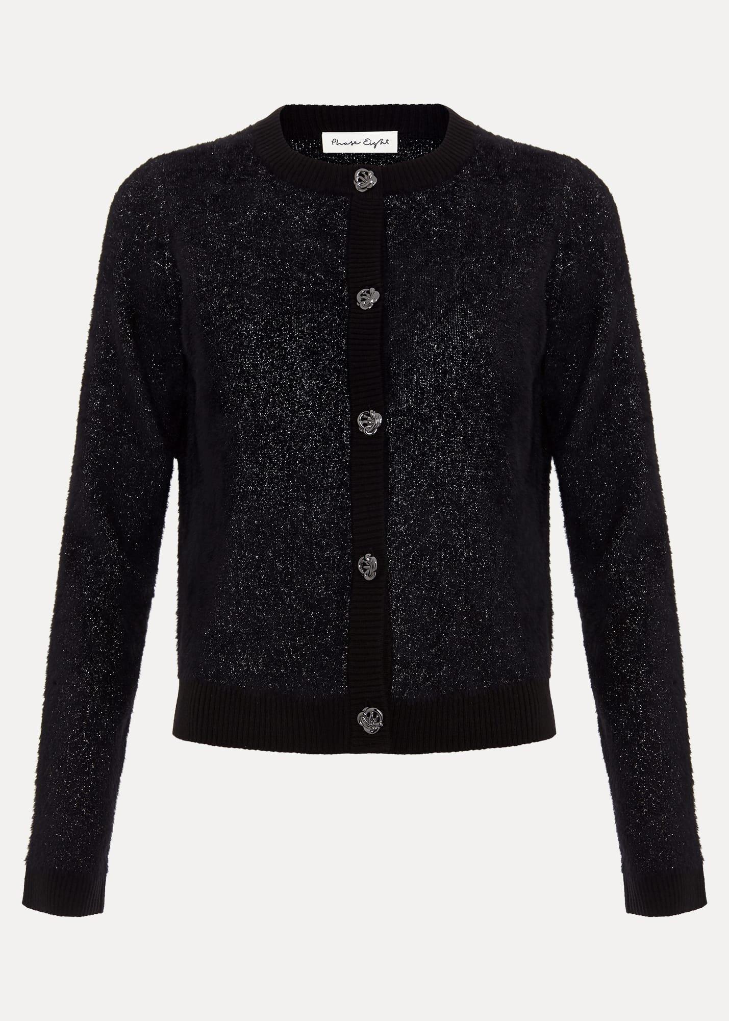 Javina Fluffy Lurex Cardigan
