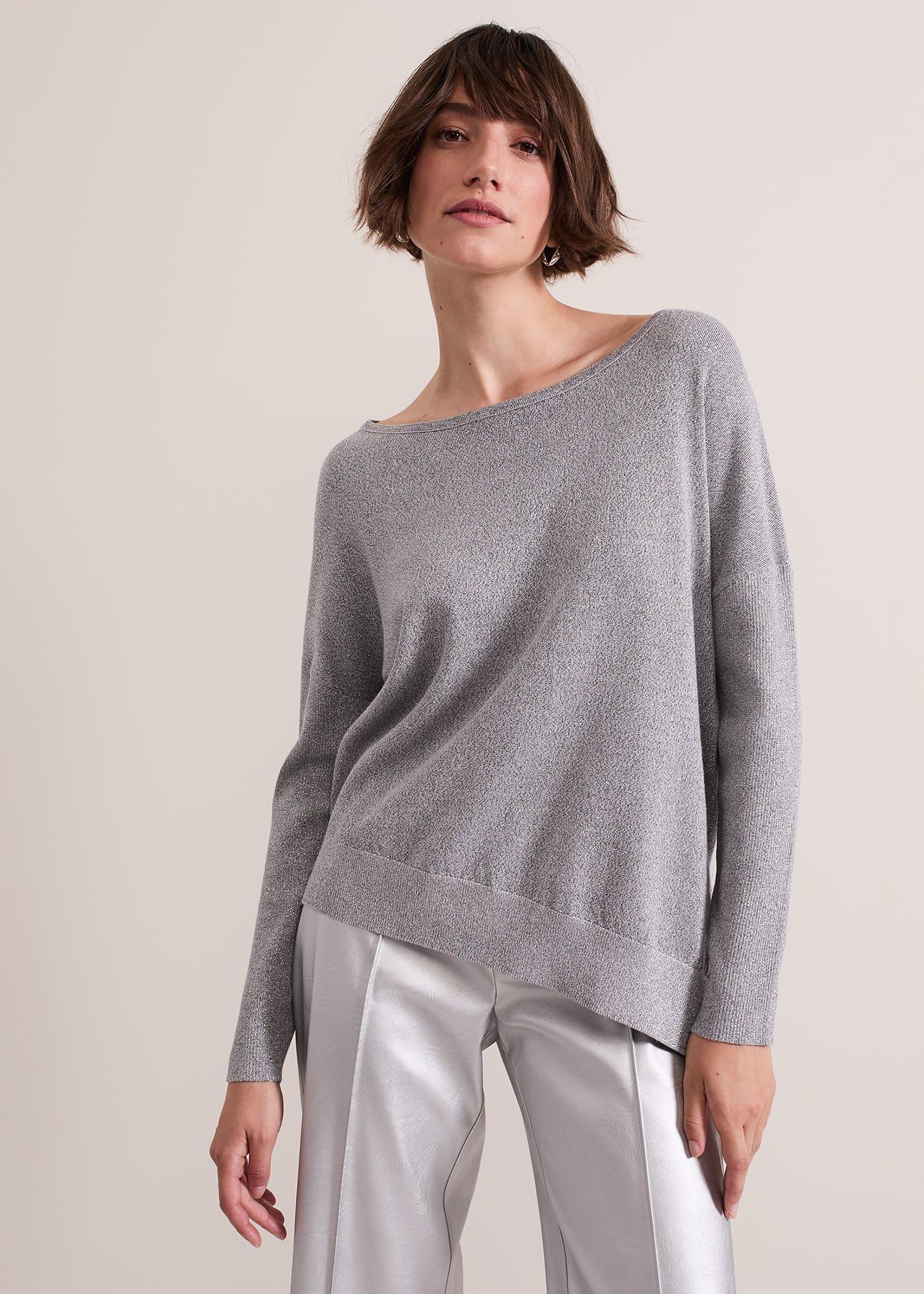 Sofia Silver Shimmer Asymetric Jumper