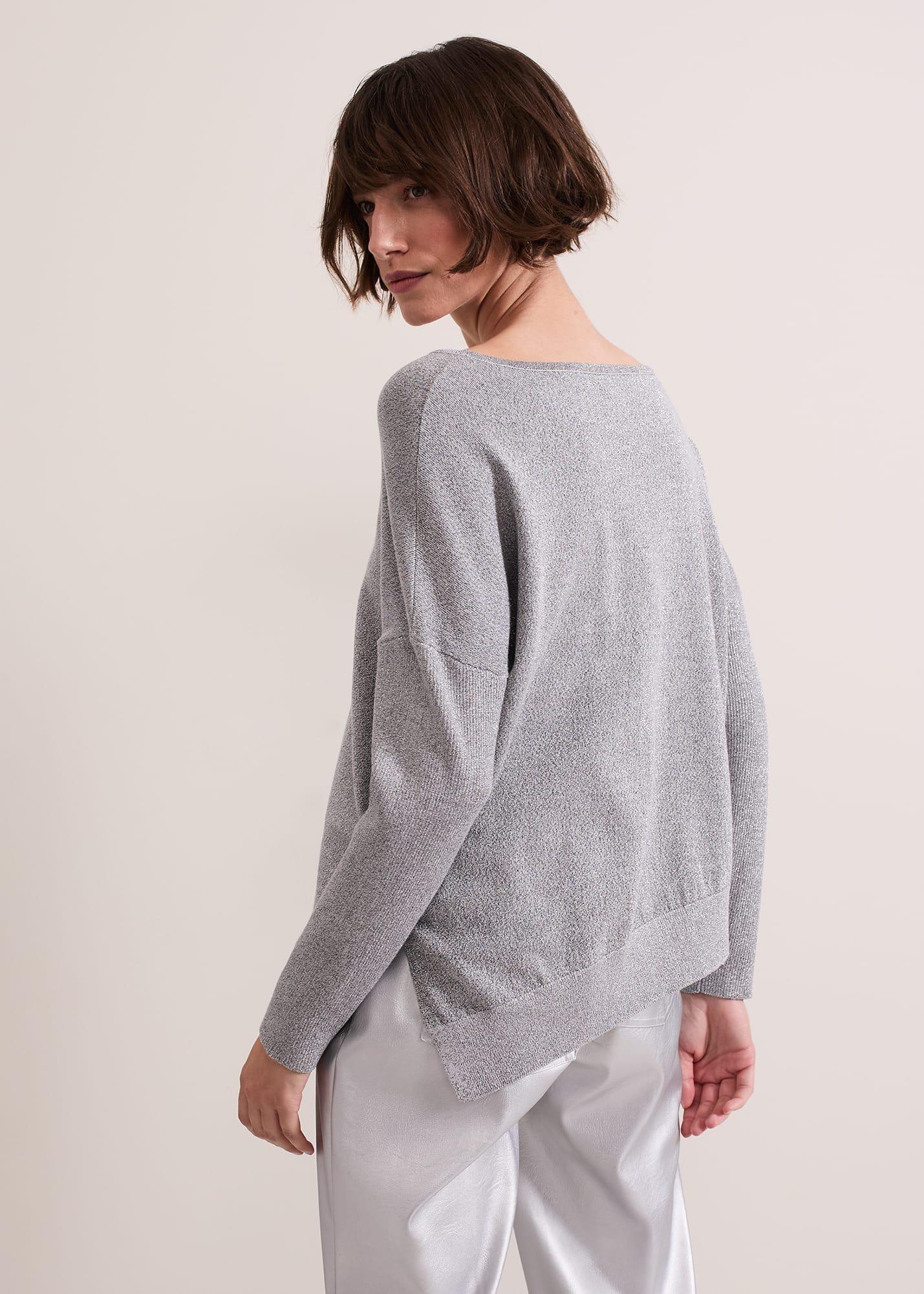 Sofia Silver Shimmer Asymetric Jumper