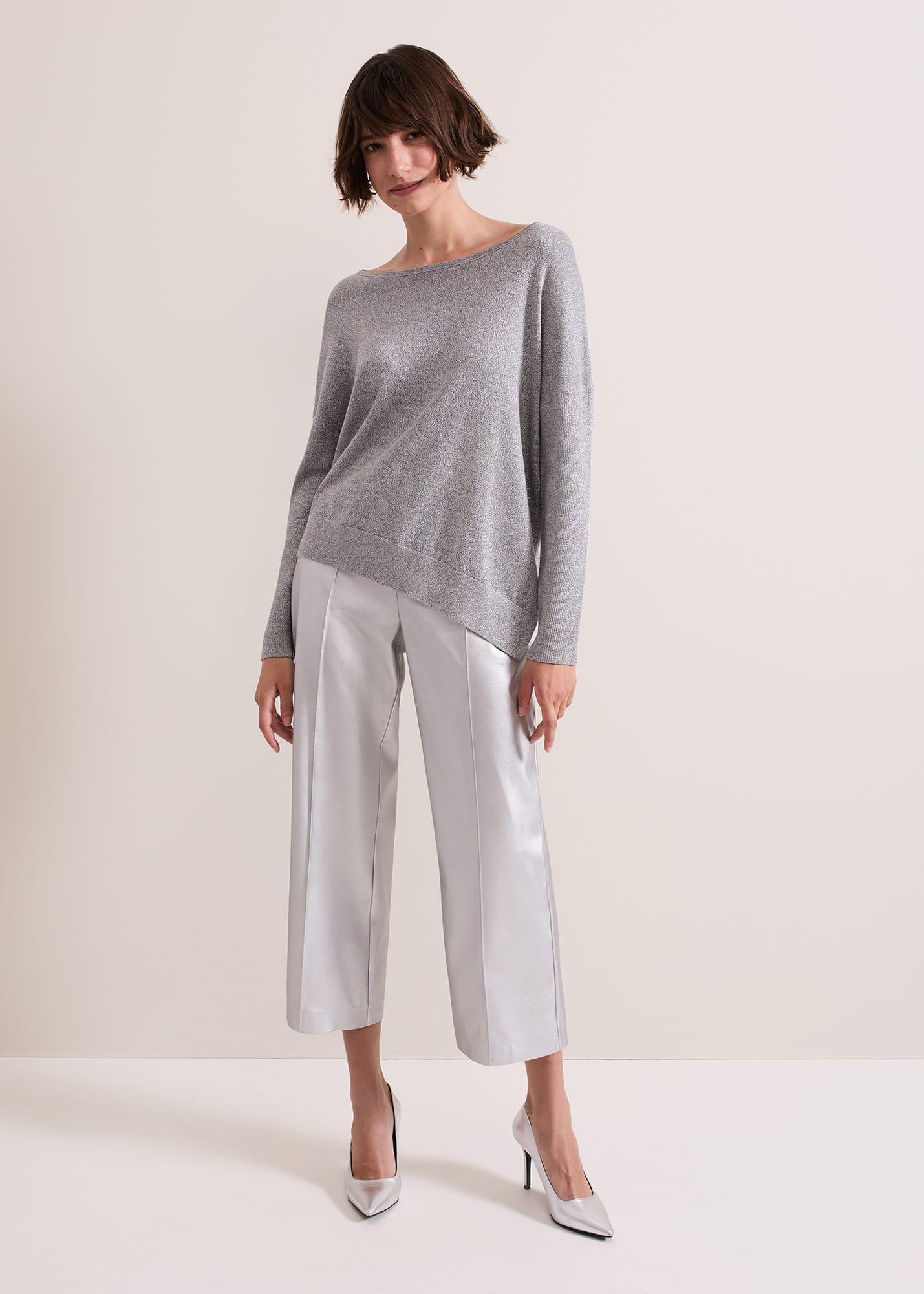 ${product-id}-Sofia Silver Lurex Asymetric Jumper-Silver-${view-type}