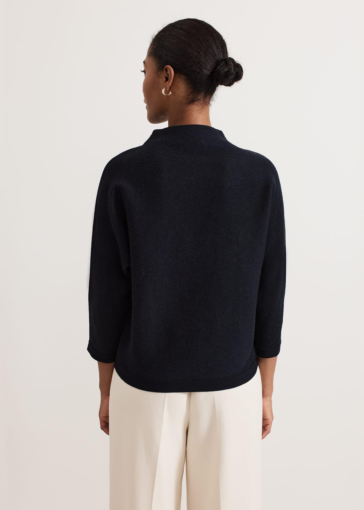 Bessie Blue Floral Placement Knit