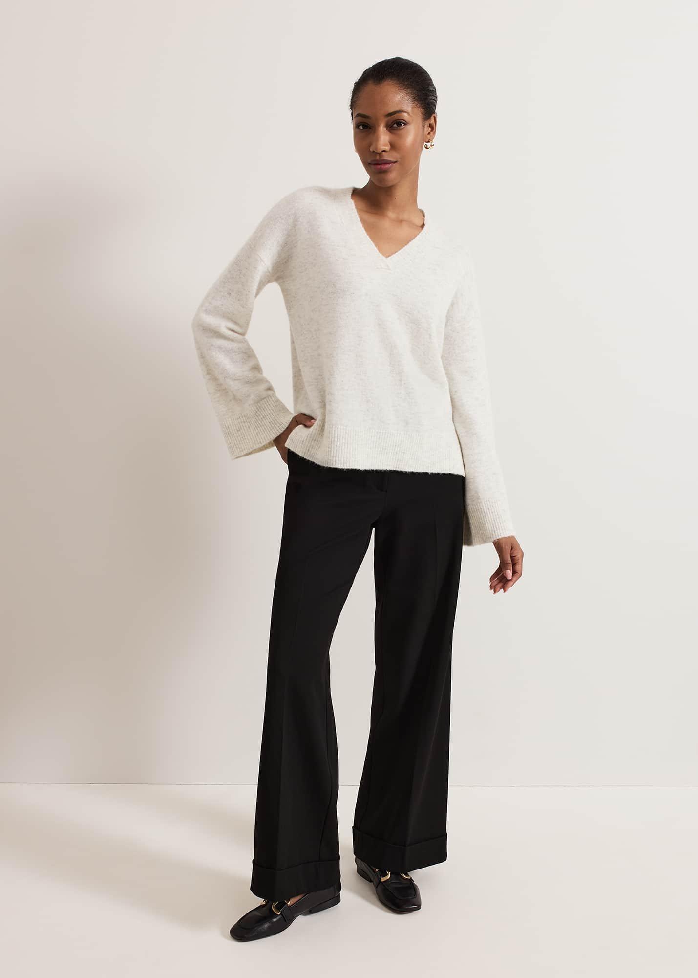 Olivia V Neck Alpaca Jumper
