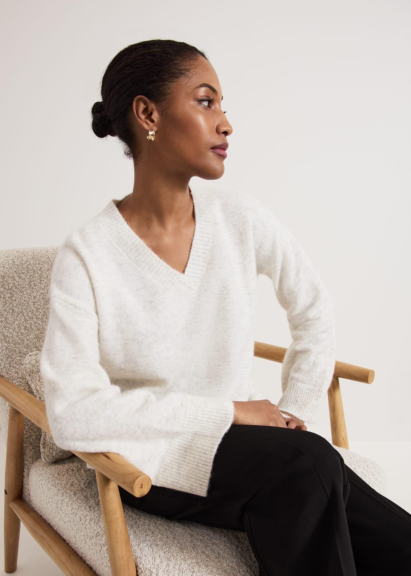 Olivia V Neck Alpaca Jumper