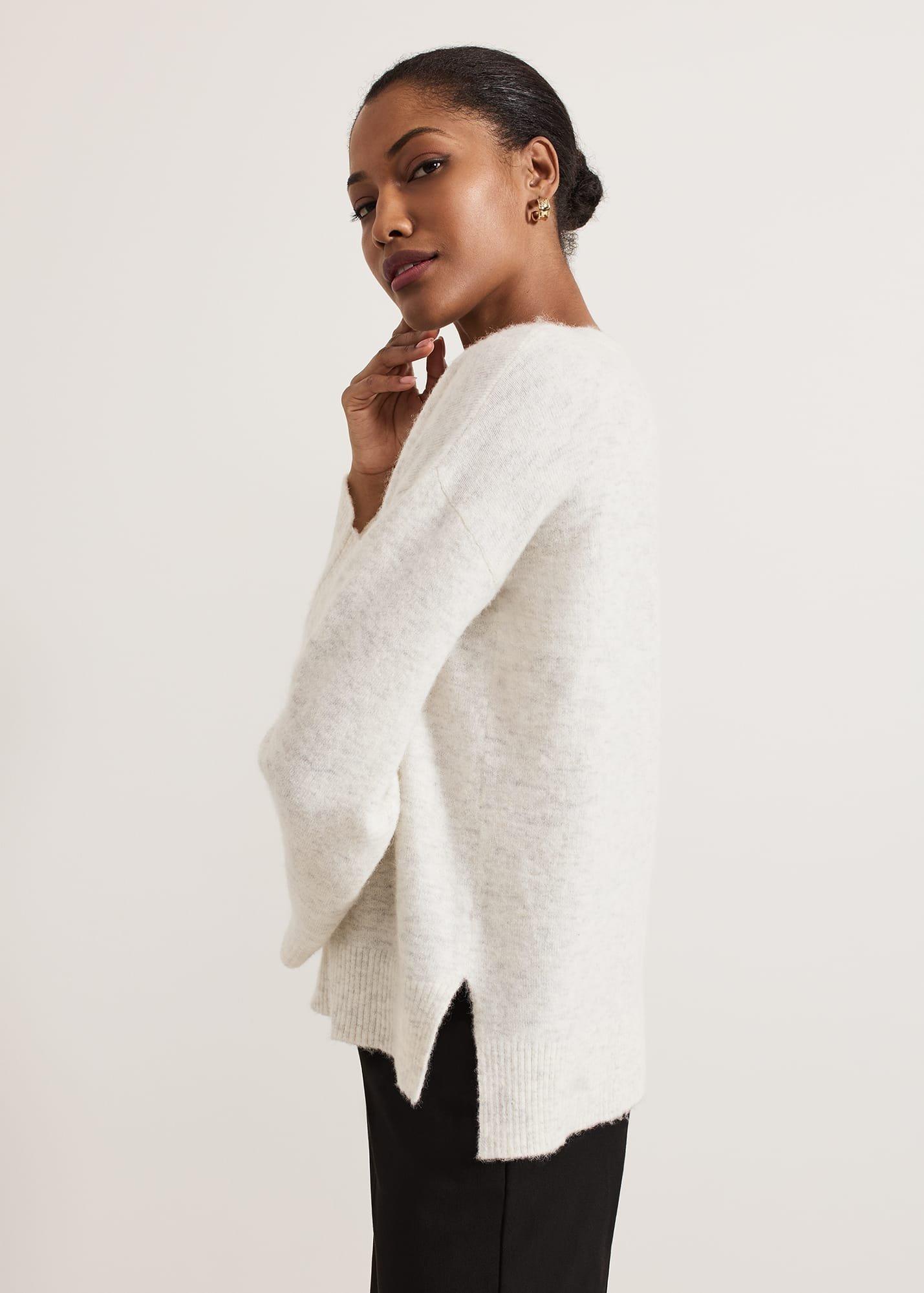 Olivia V Neck Alpaca Jumper