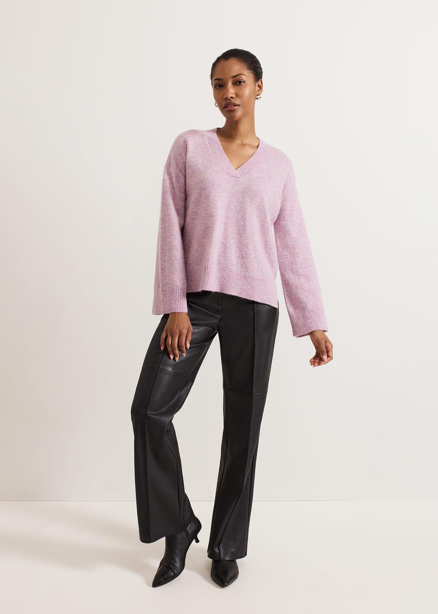 Olivia V Neck Alpaca Jumper