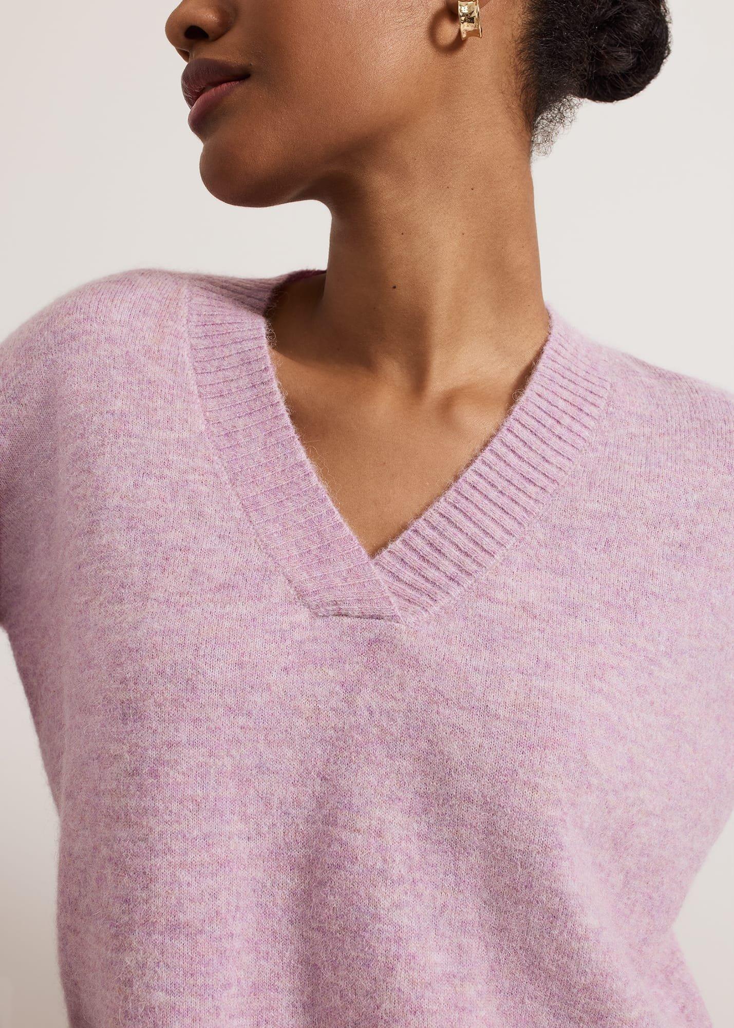 Olivia V Neck Alpaca Jumper