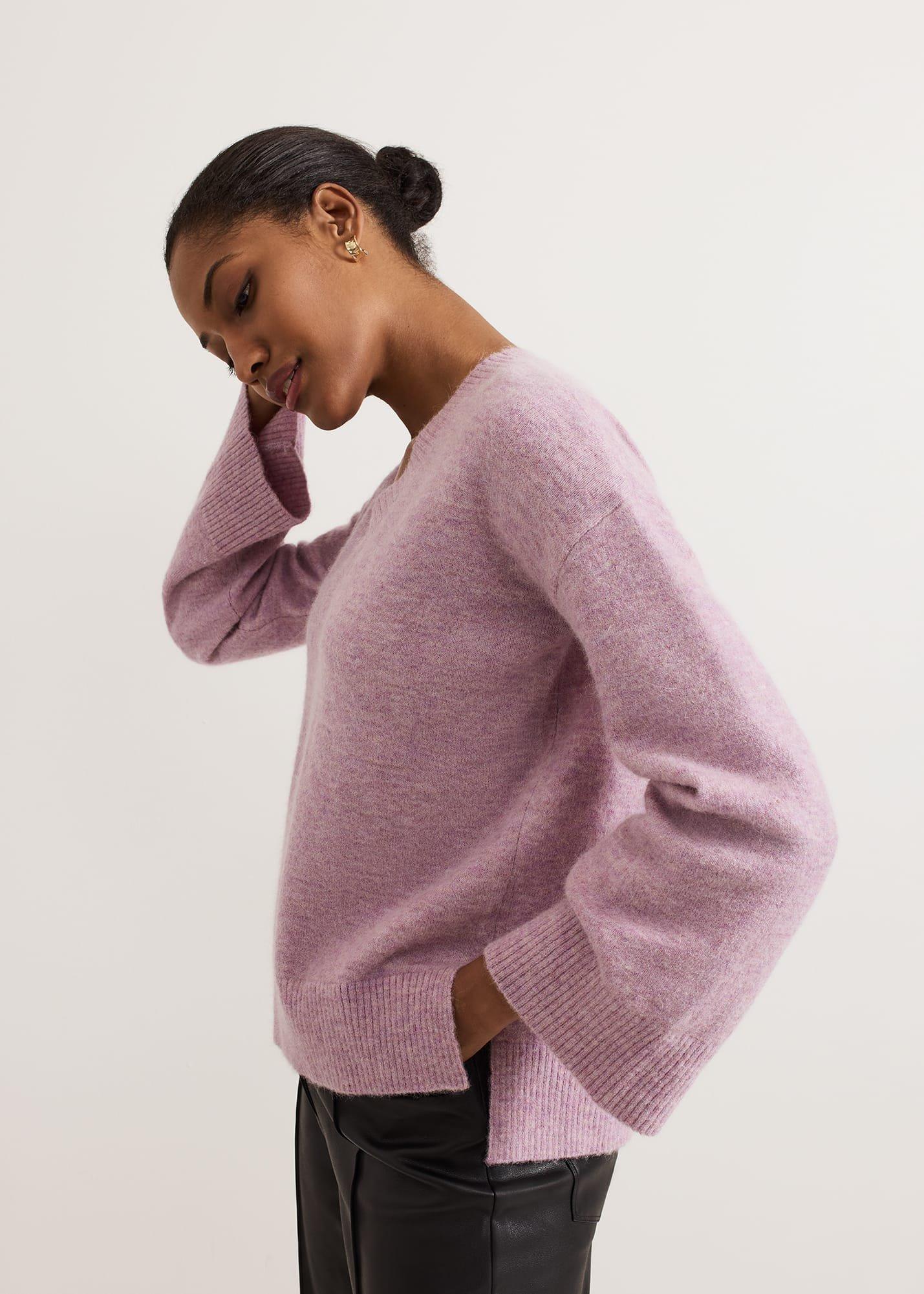 Olivia V Neck Alpaca Jumper