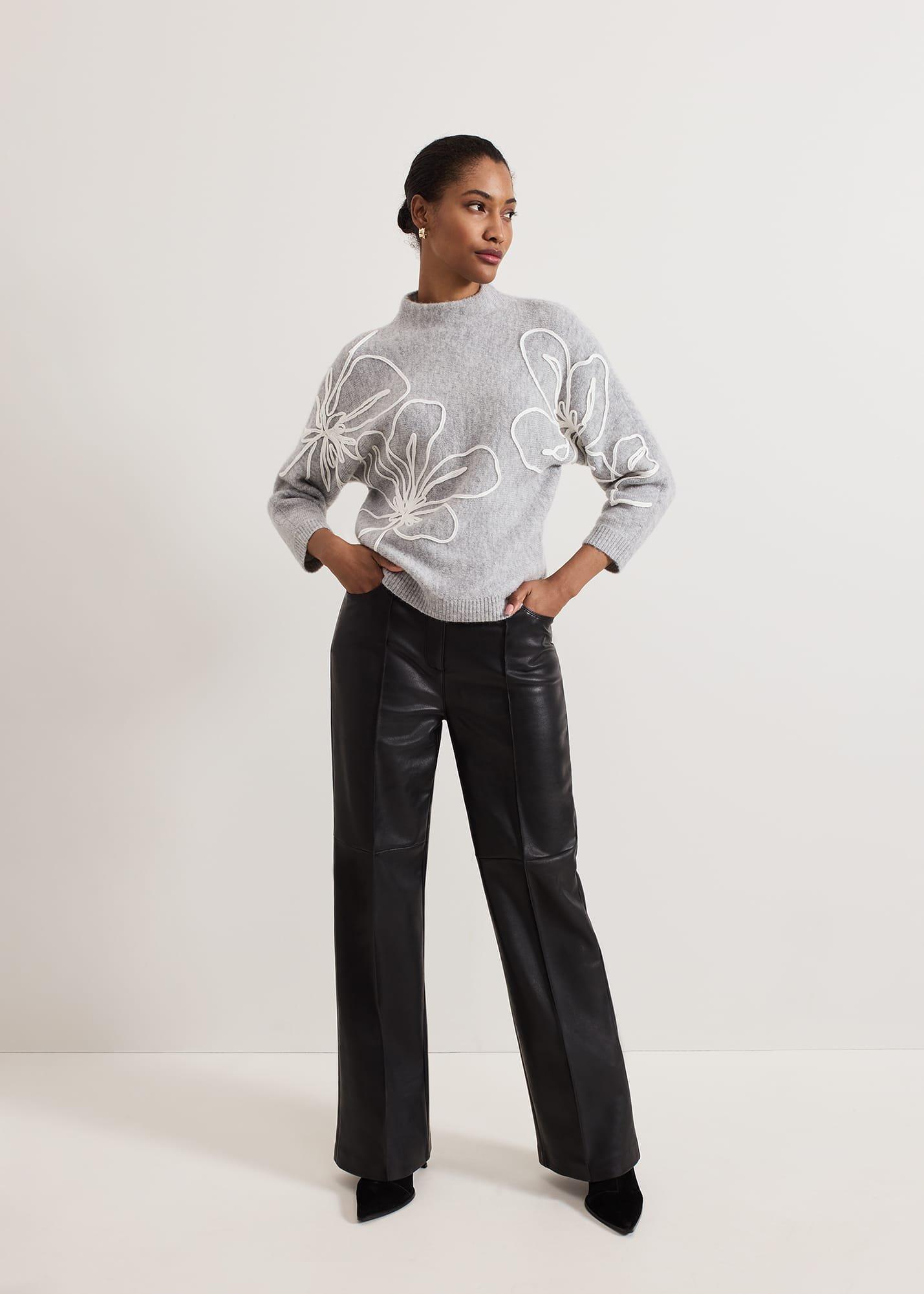 ${product-id}-Amber Applique Knit Jumper-Grey-${view-type}