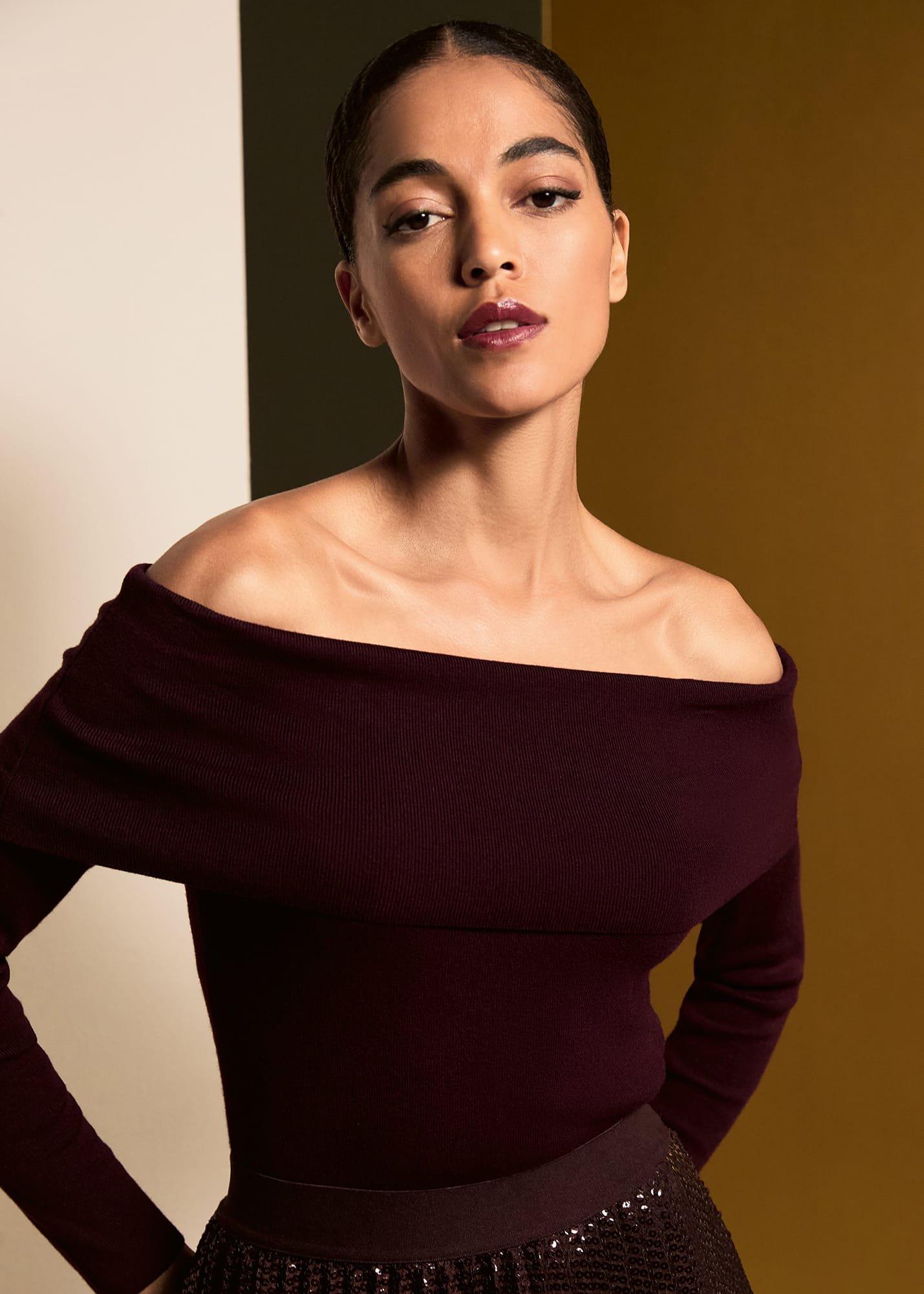 ${product-id}-Nya Bardot Knit Top-Burgundy-${view-type}