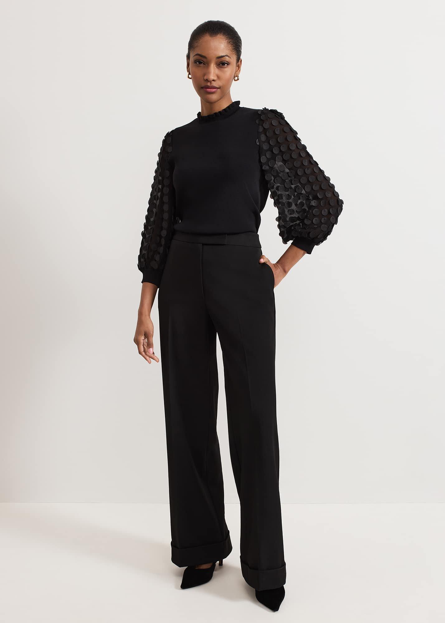 ${product-id}-Shelly Woven Sleeve Detail Jumper-Black-${view-type}