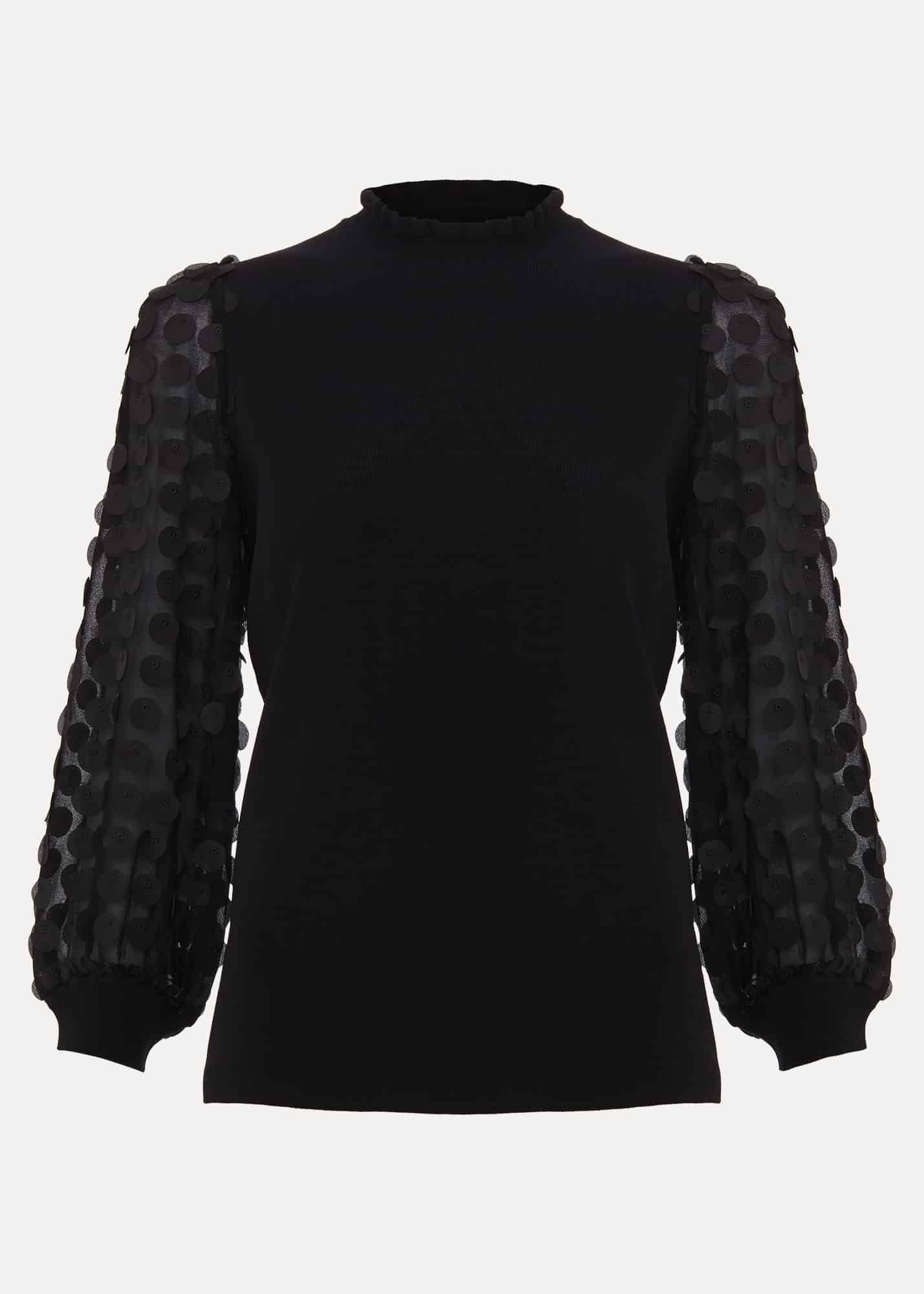 Shelly Woven Sleeve Detail Jumper