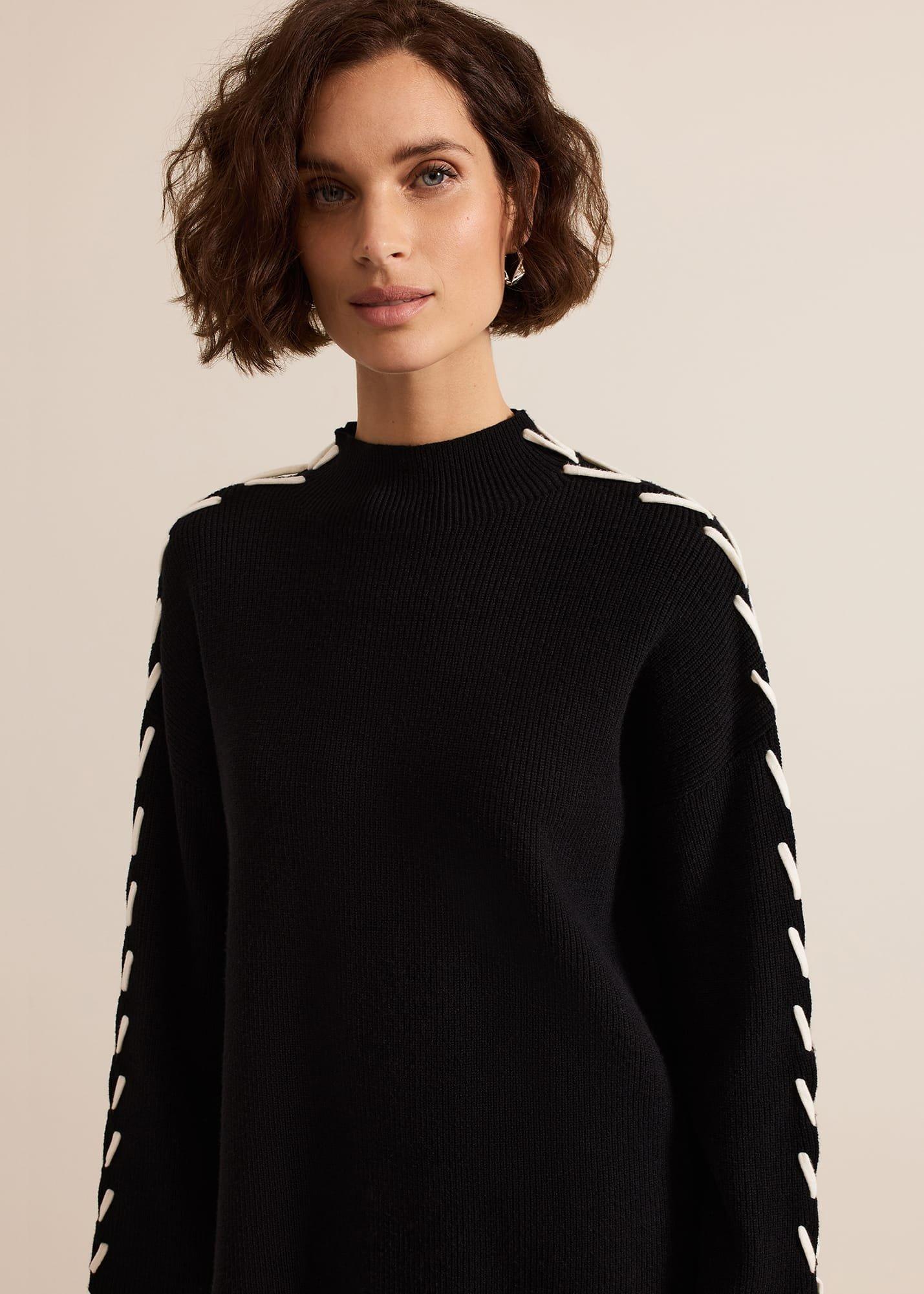 ${product-id}-Leia Stitch Sleeve Detail Jumper-Black-${view-type}