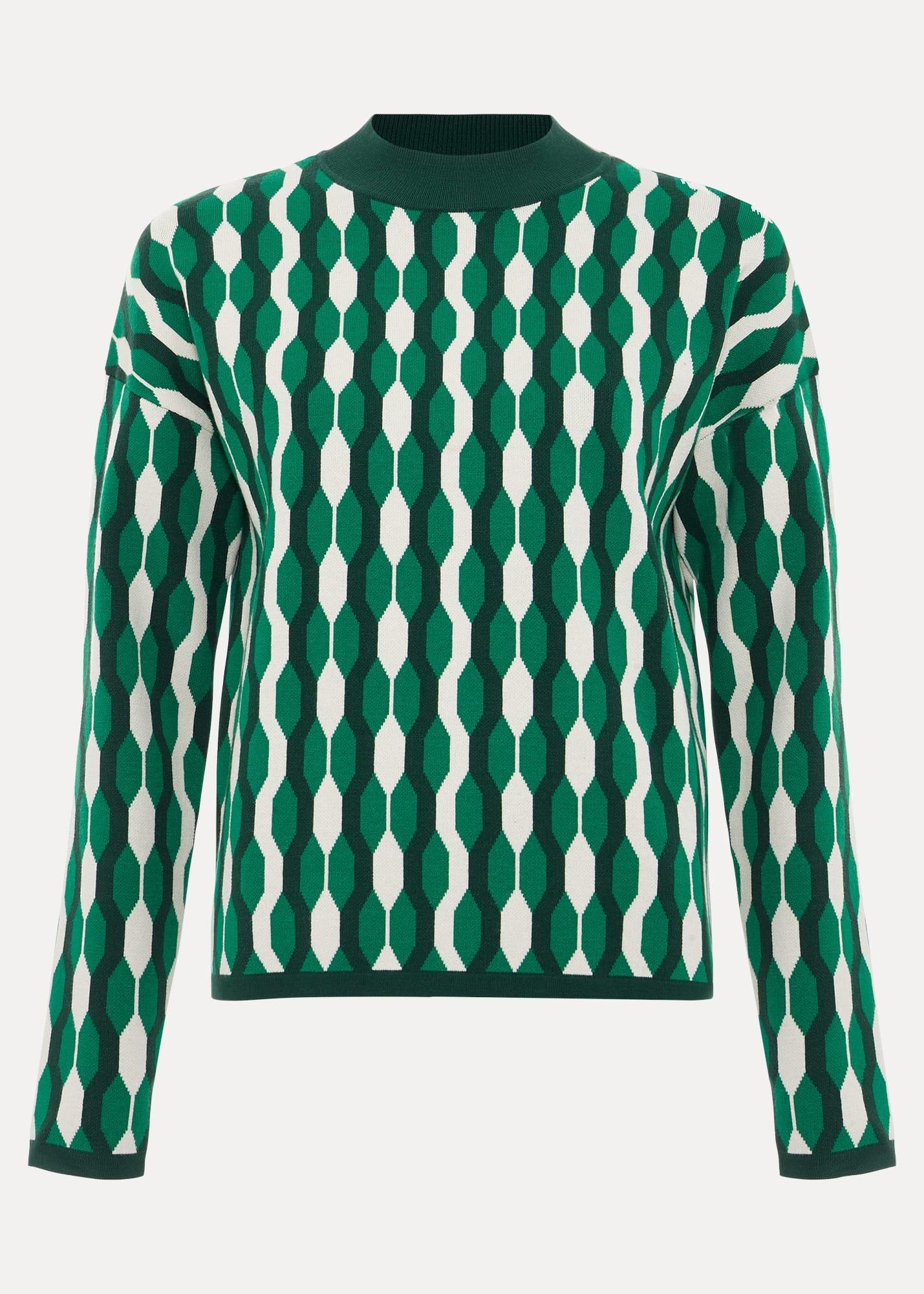 Payton Geo Jacquard Knit Top