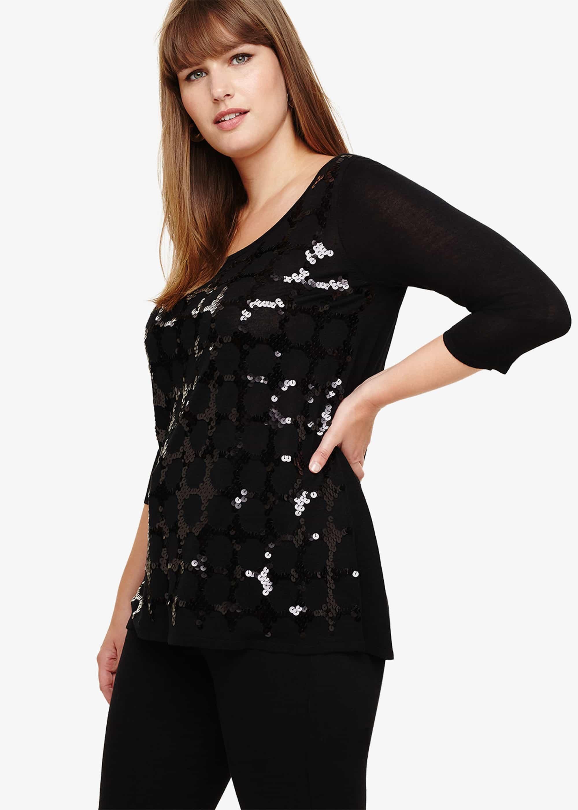 Bett Sequin Knitted Top