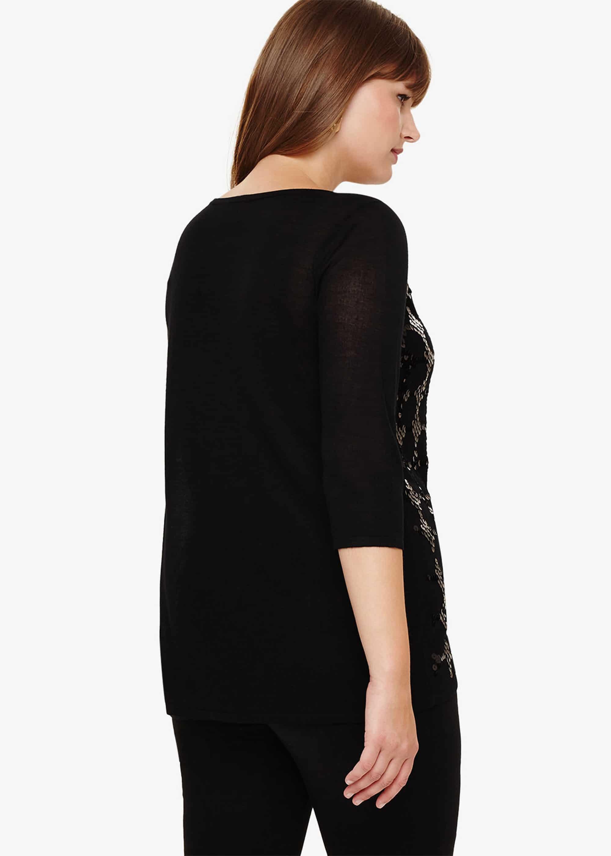 Bett Sequin Knitted Top