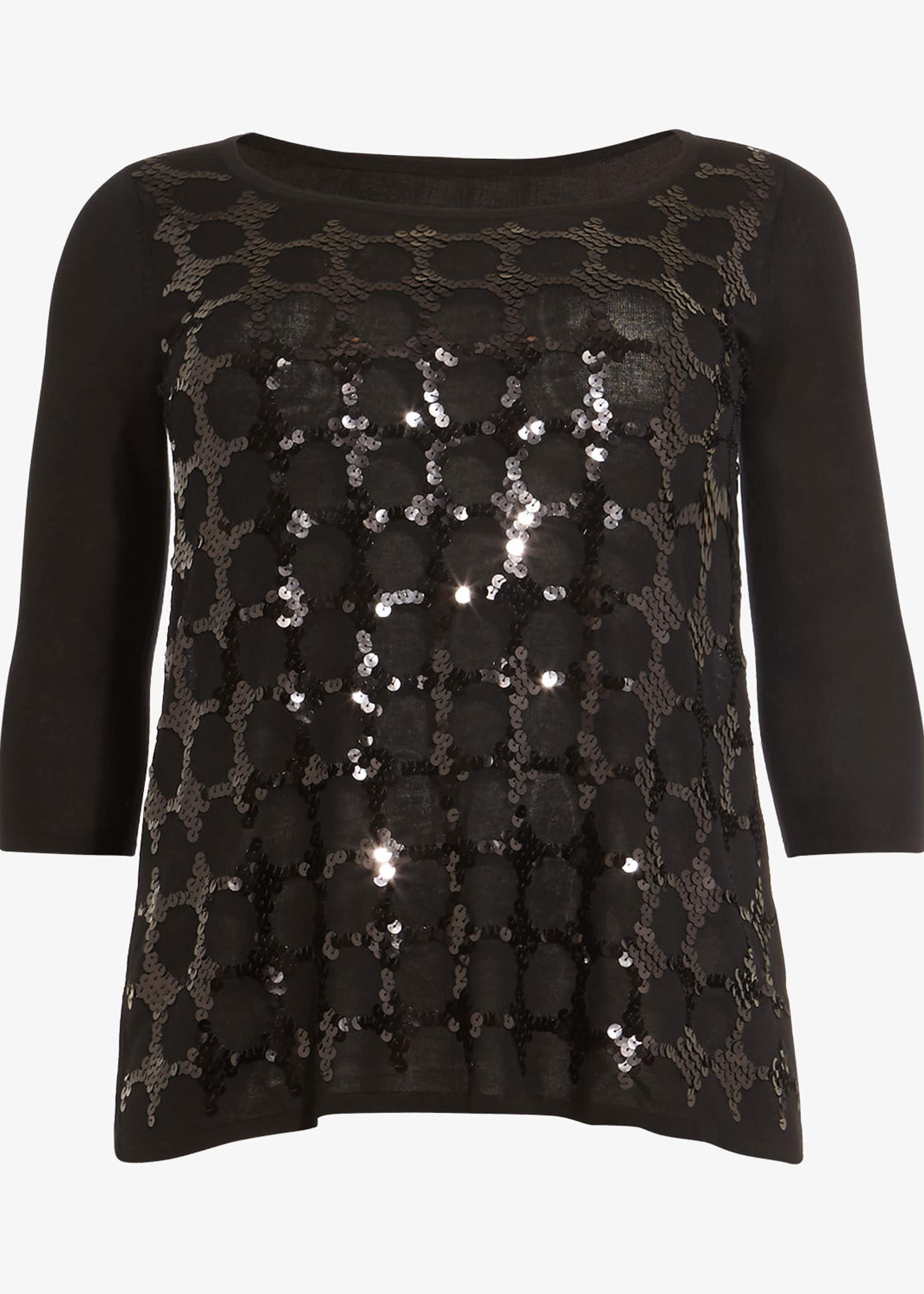 Bett Sequin Knitted Top