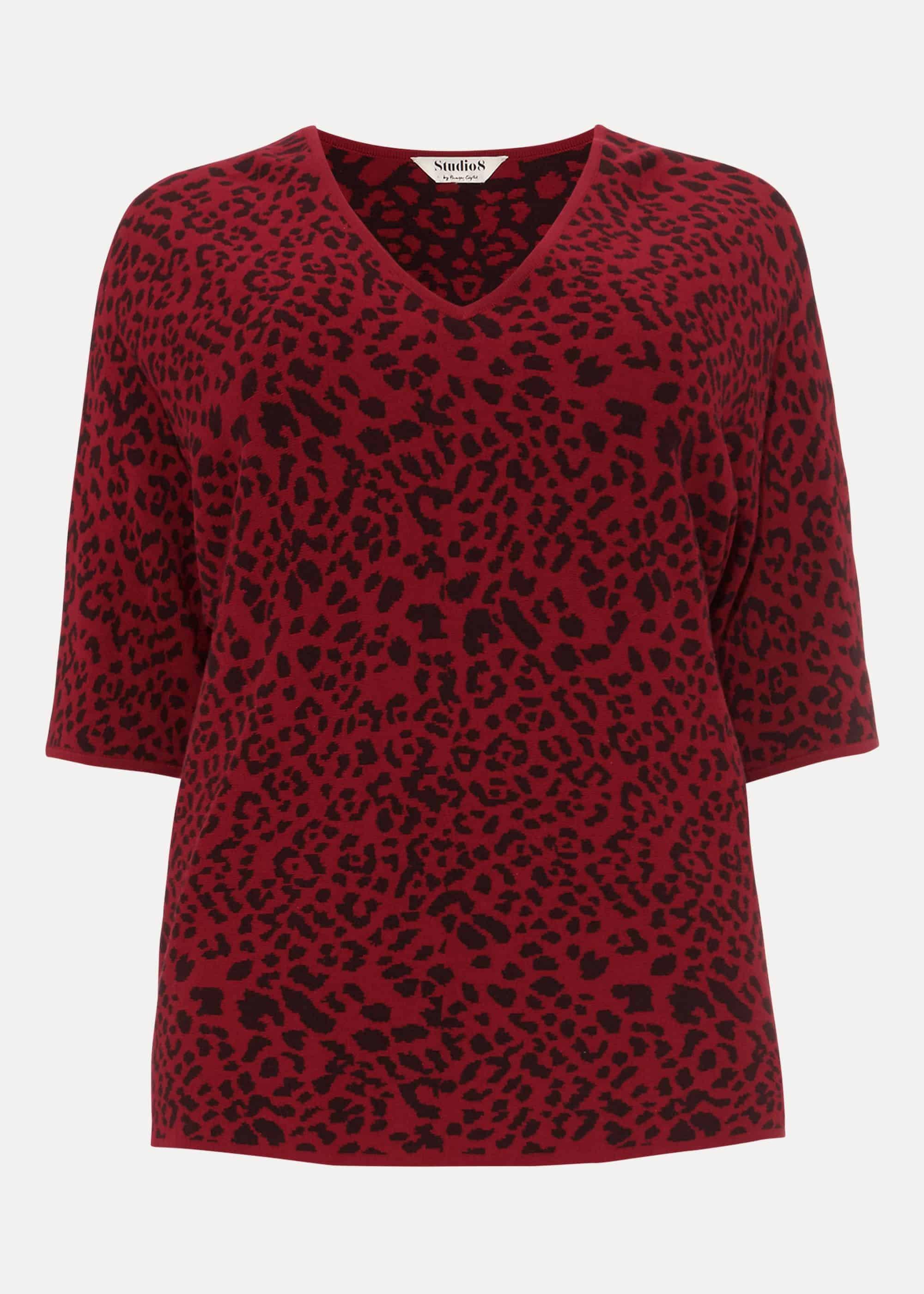 Roxanne Animal Knit Top