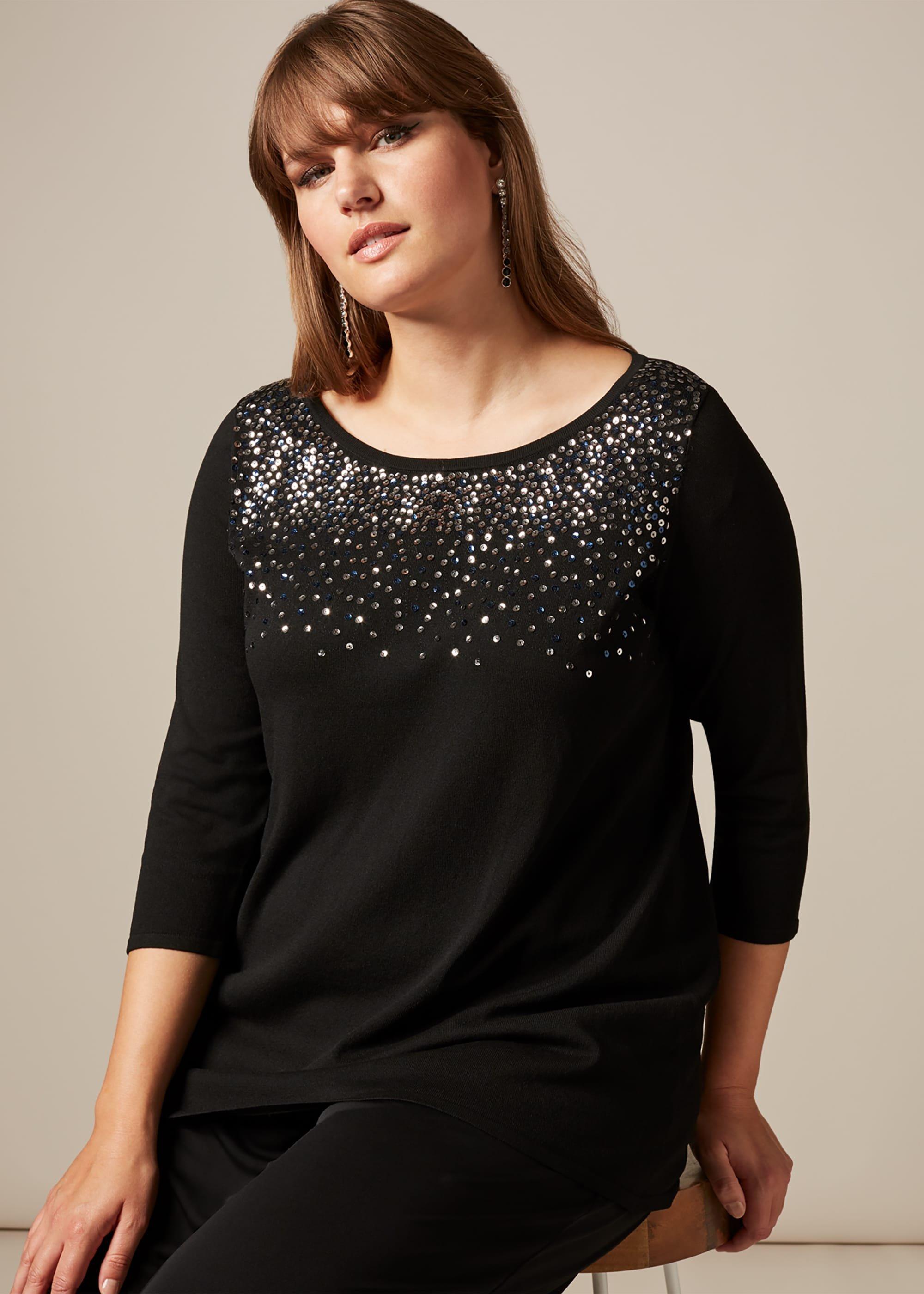Elly Sequin Knit Top