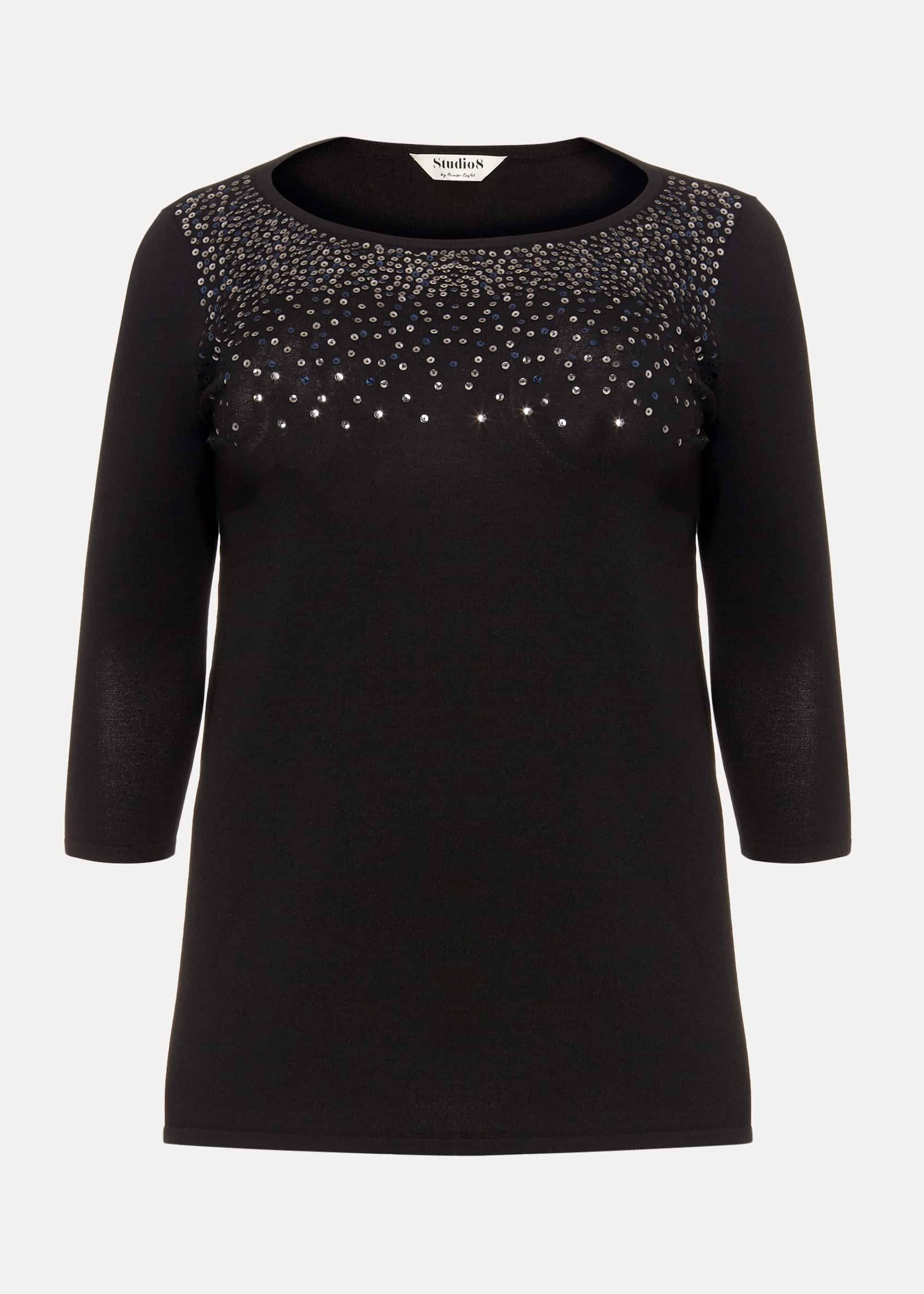 Elly Sequin Knit Top