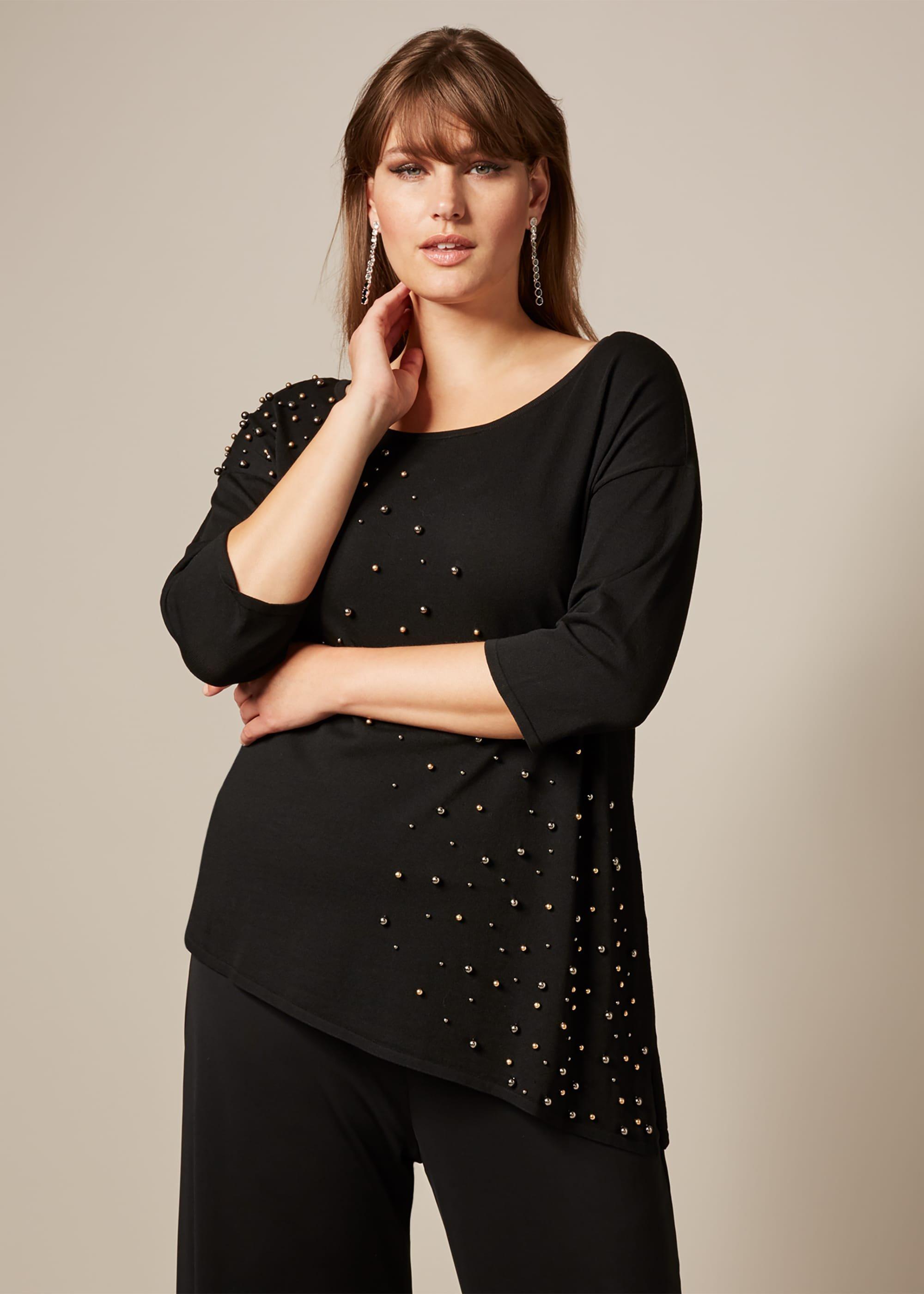 Adina Beaded Knit Top
