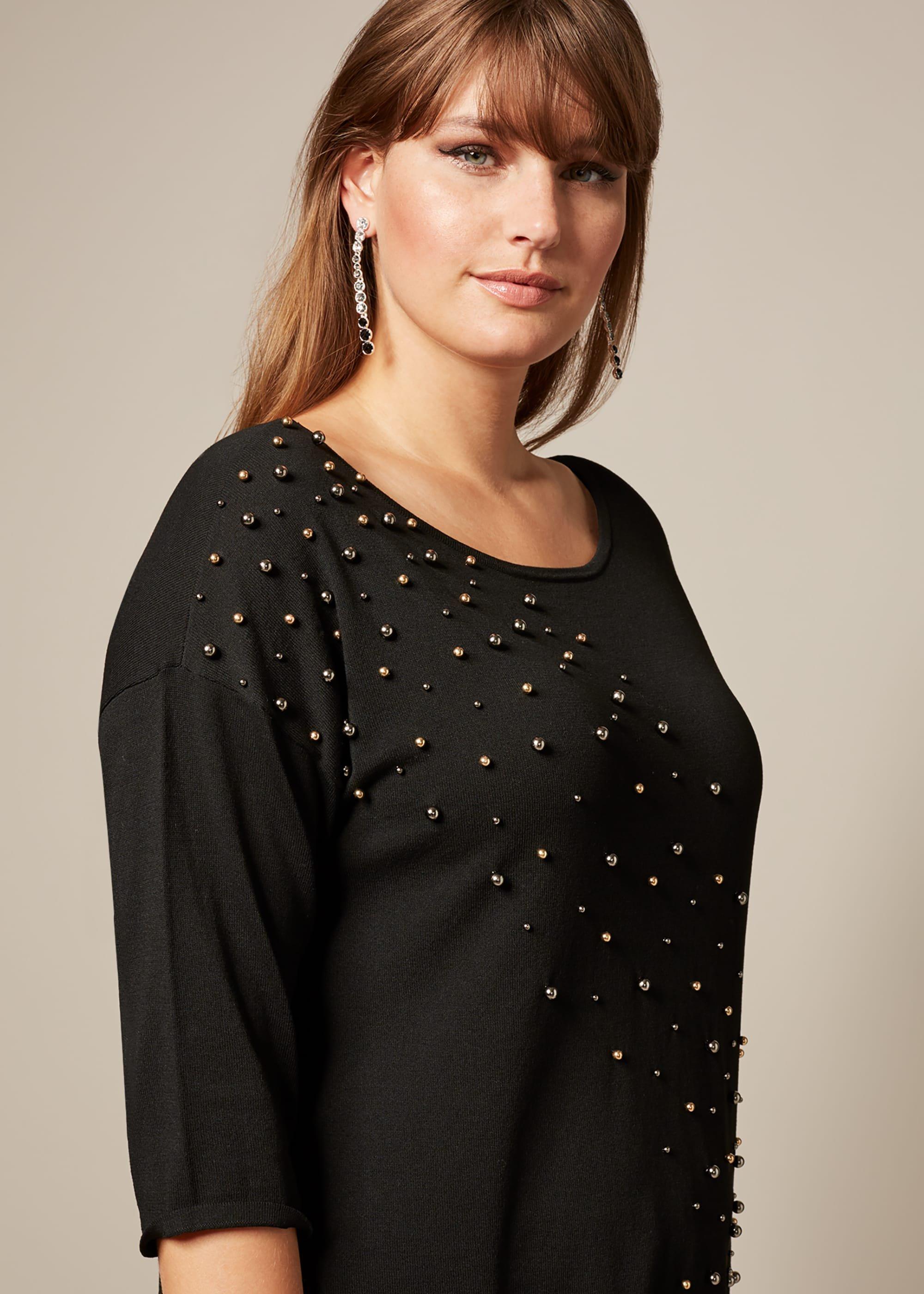 Adina Beaded Knit Top