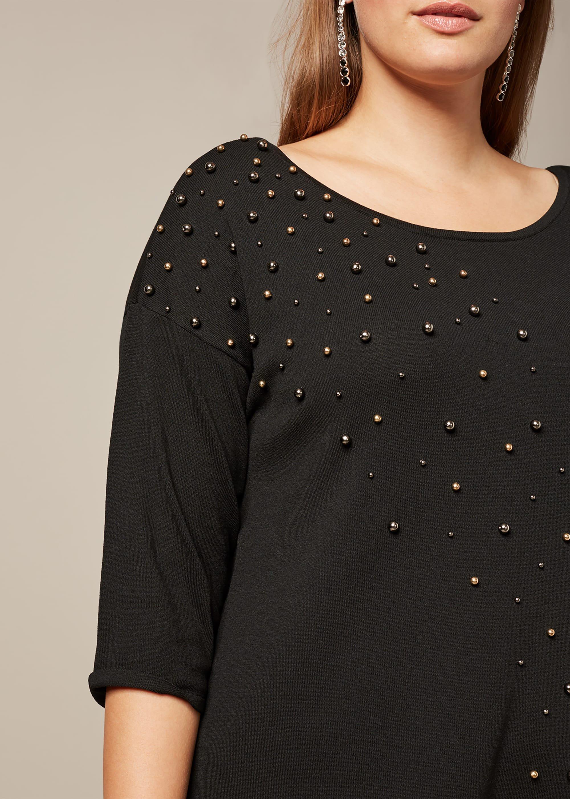 Adina Beaded Knit Top