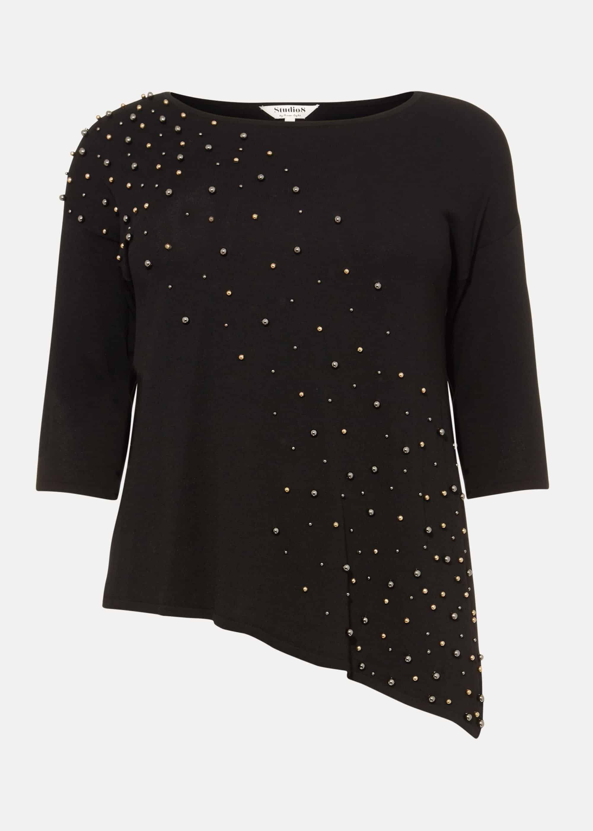 Adina Beaded Knit Top