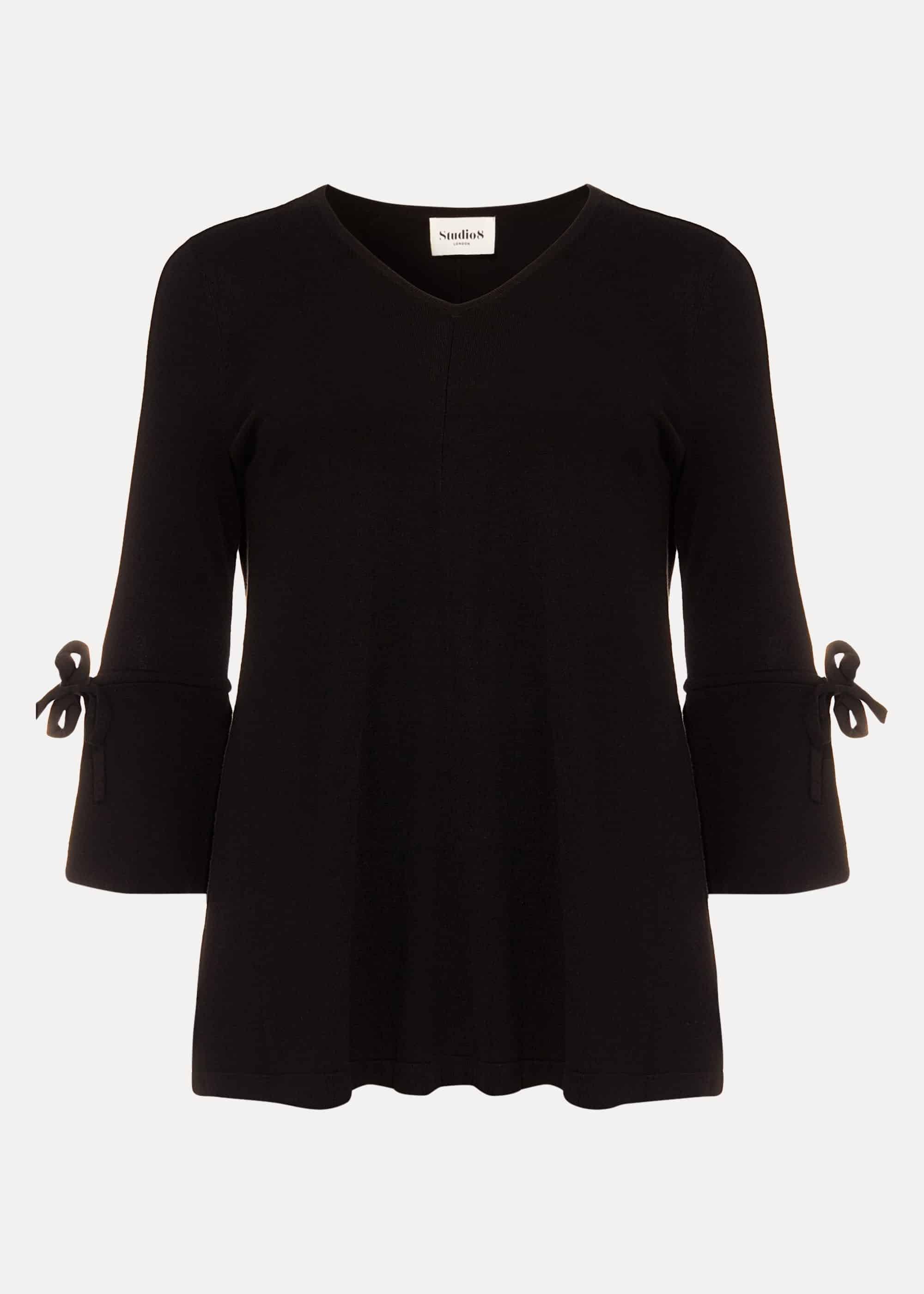 Bryony Tie Sleeve Knit Top