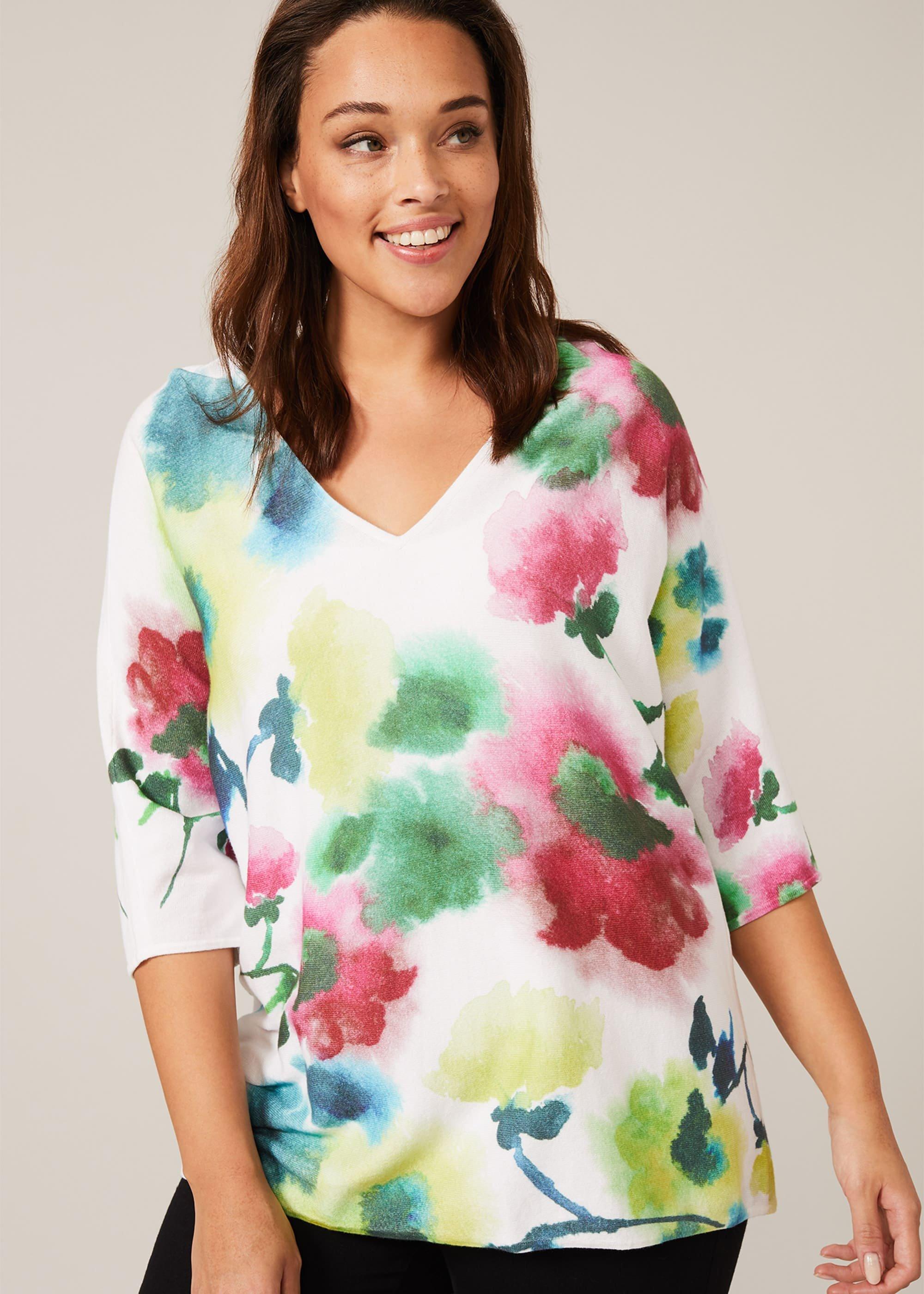 Taze Floral Knit Top
