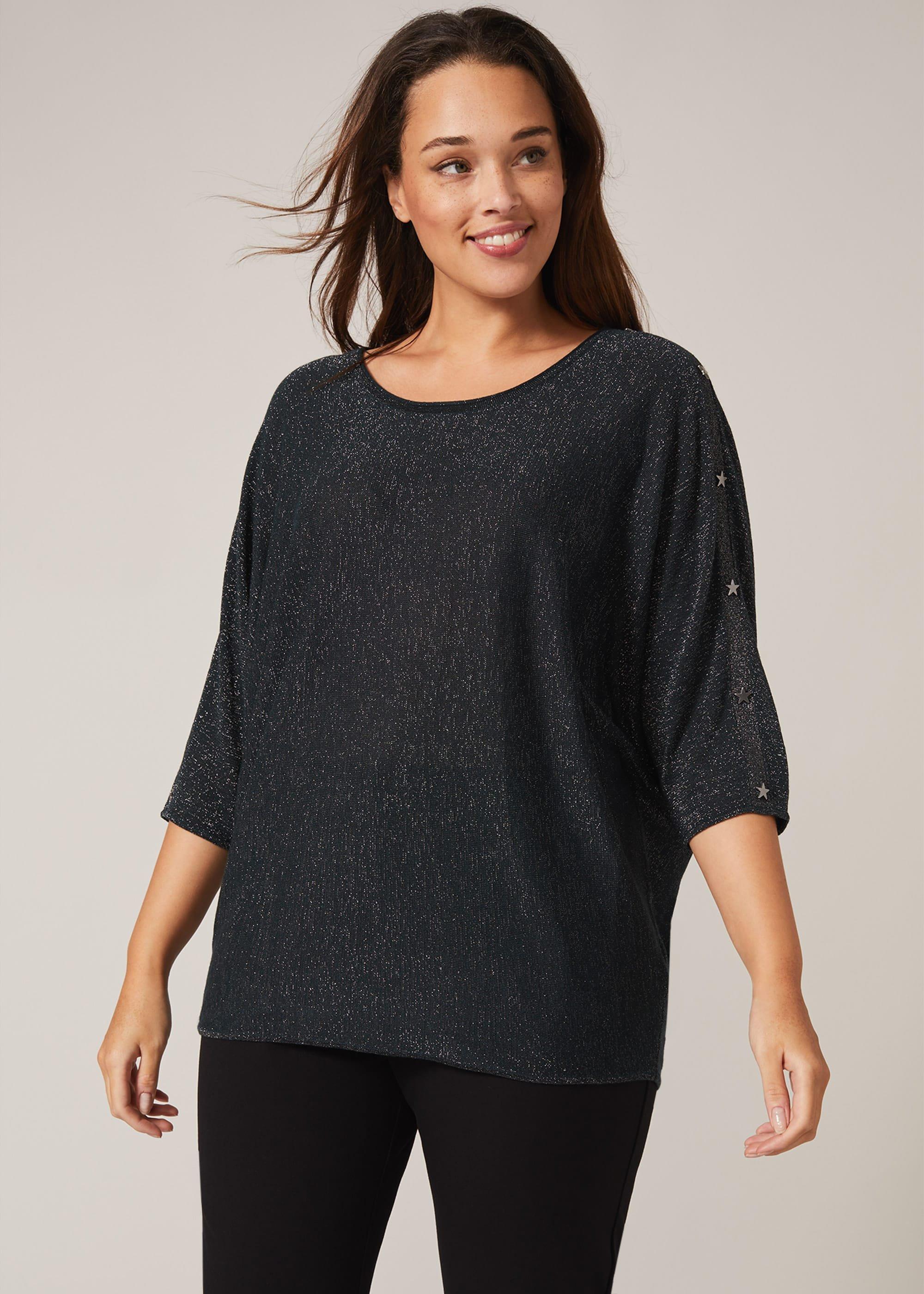 Abigale Star Shimmer Knit Top