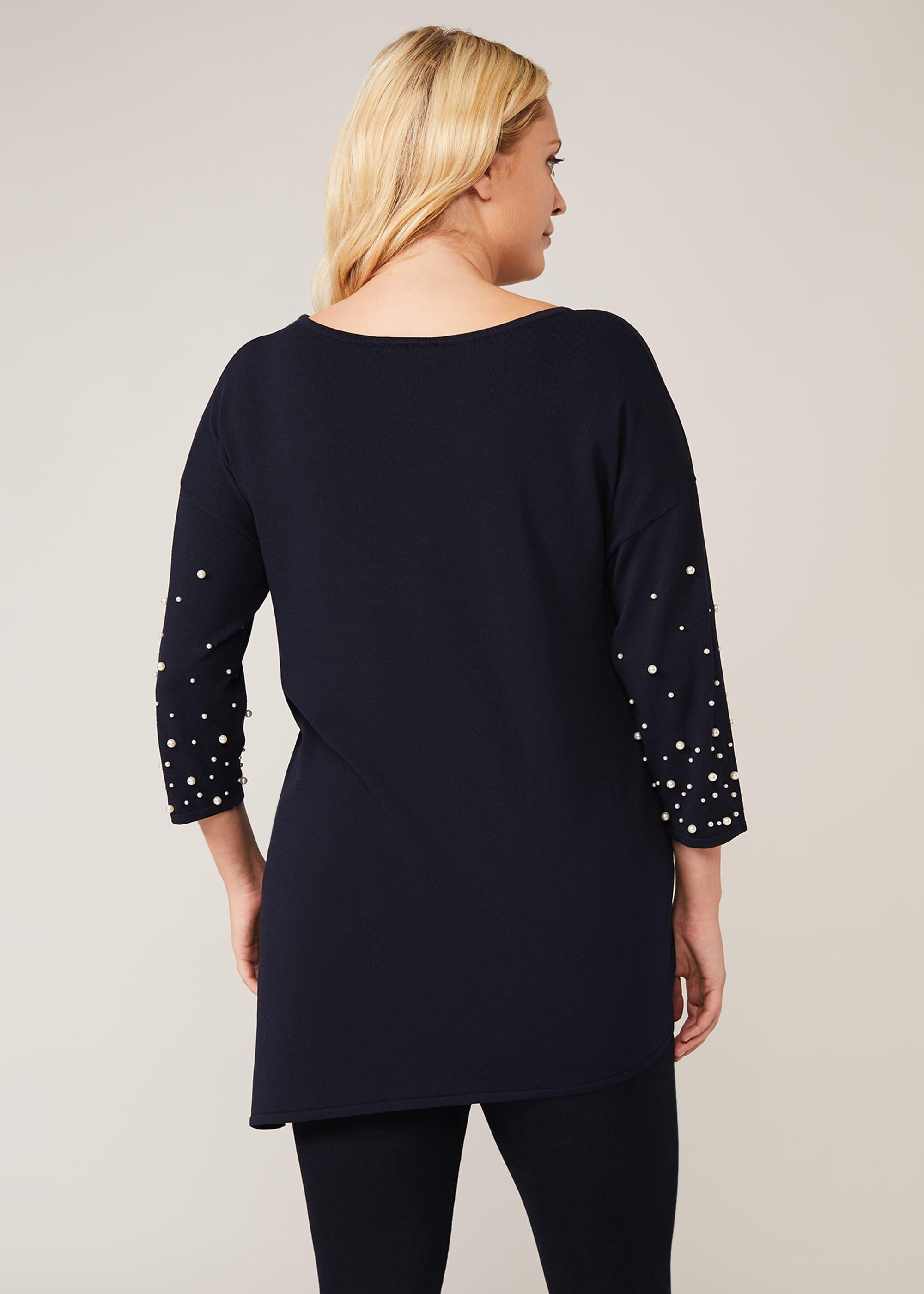 Judith Pearl Embellished Knit Top