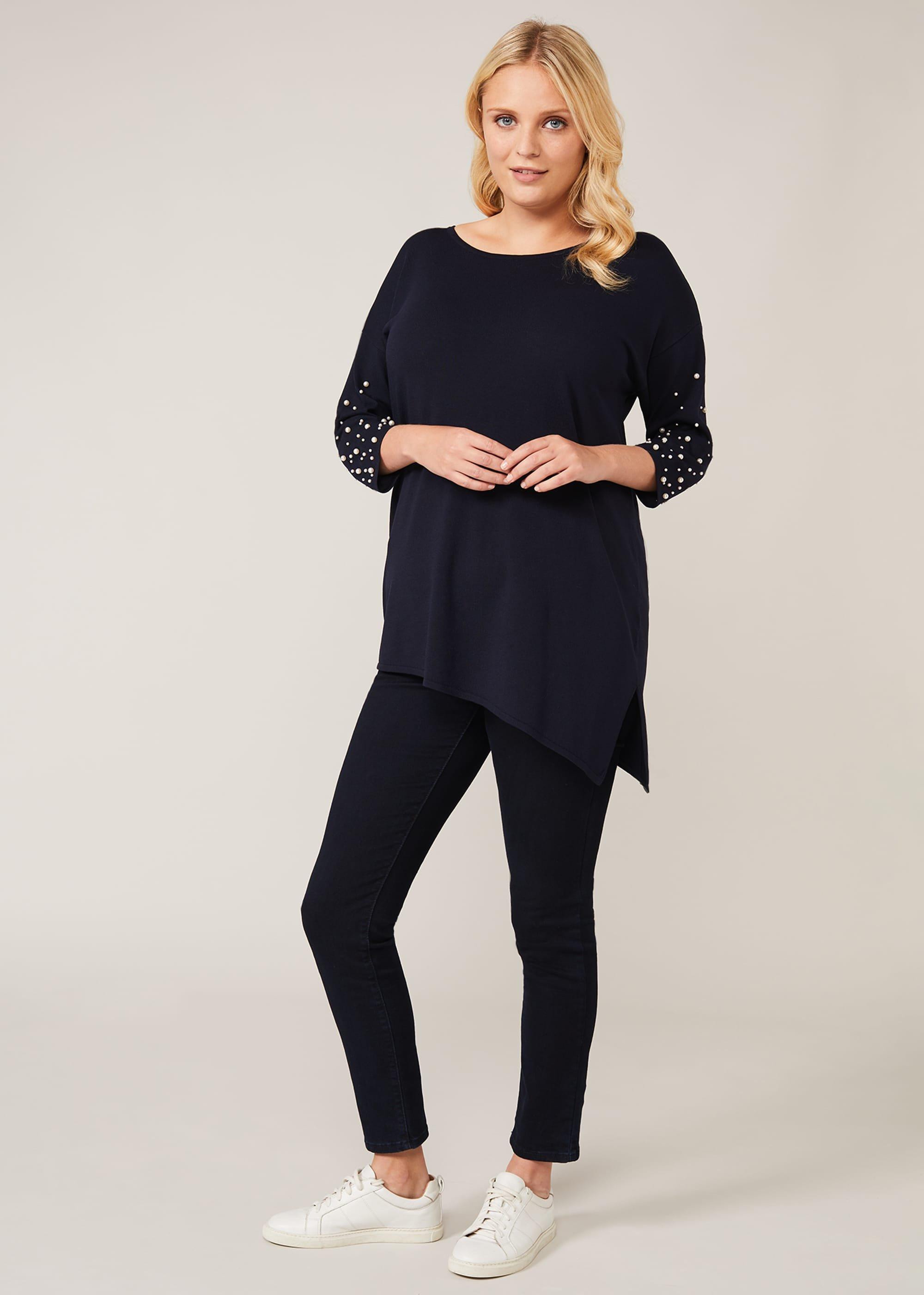 Judith Pearl Embellished Knit Top