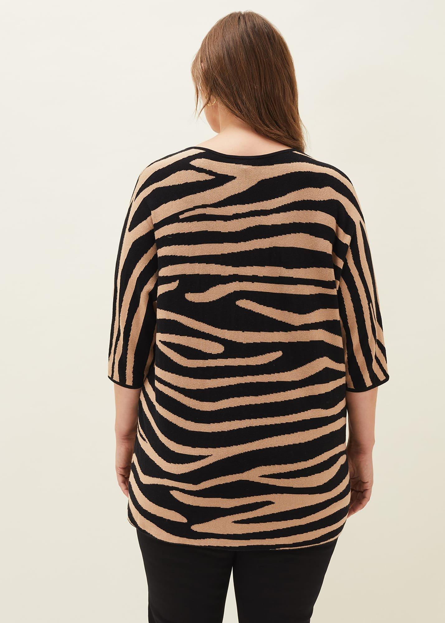 Harper Zebra Print Knit Jumper