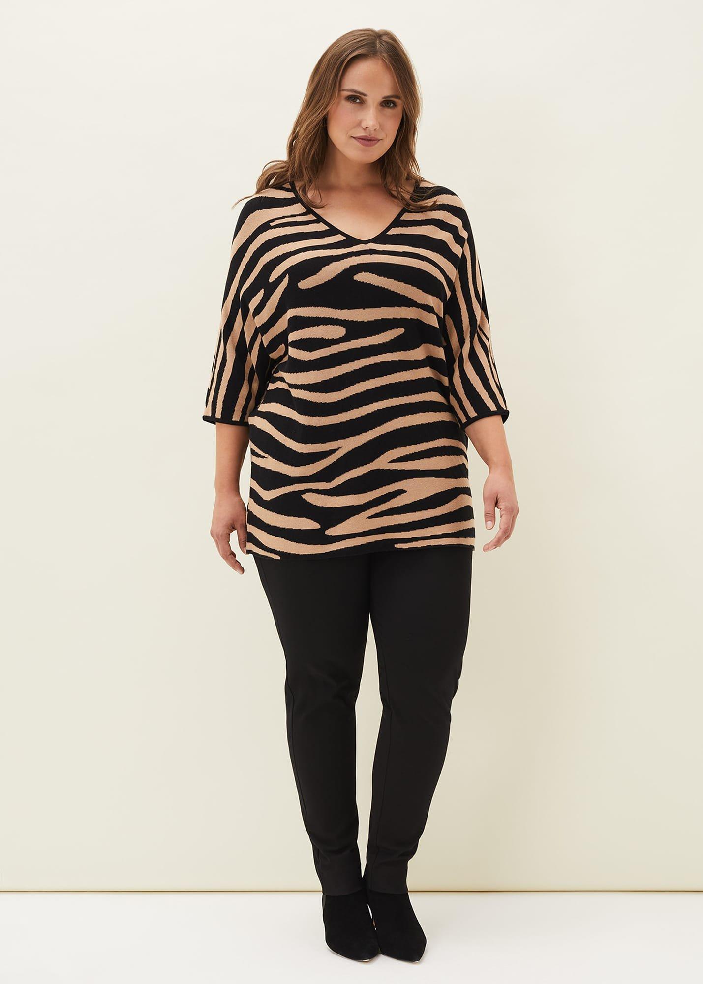Harper Zebra Print Knit Jumper