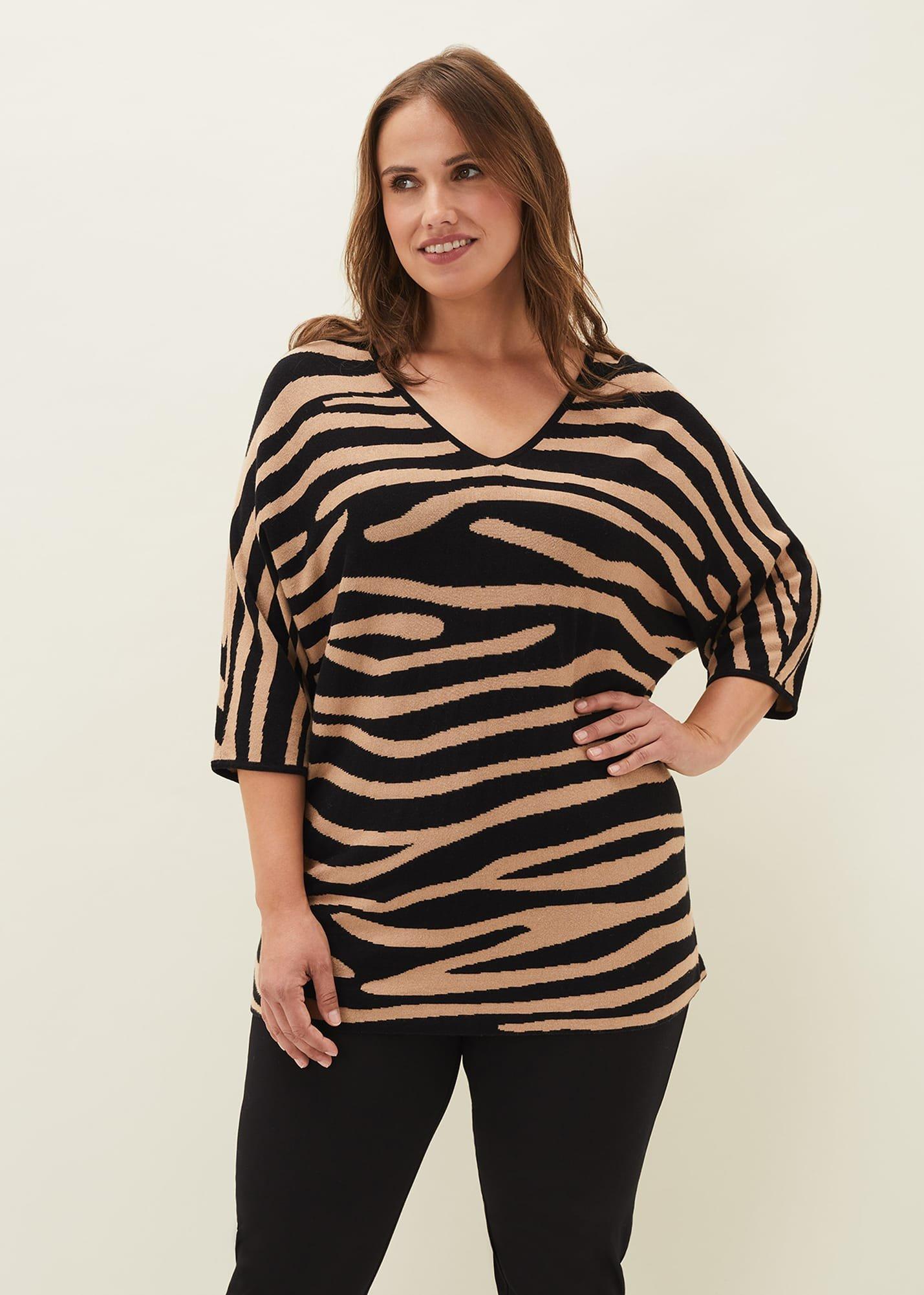 Harper Zebra Print Knit Jumper