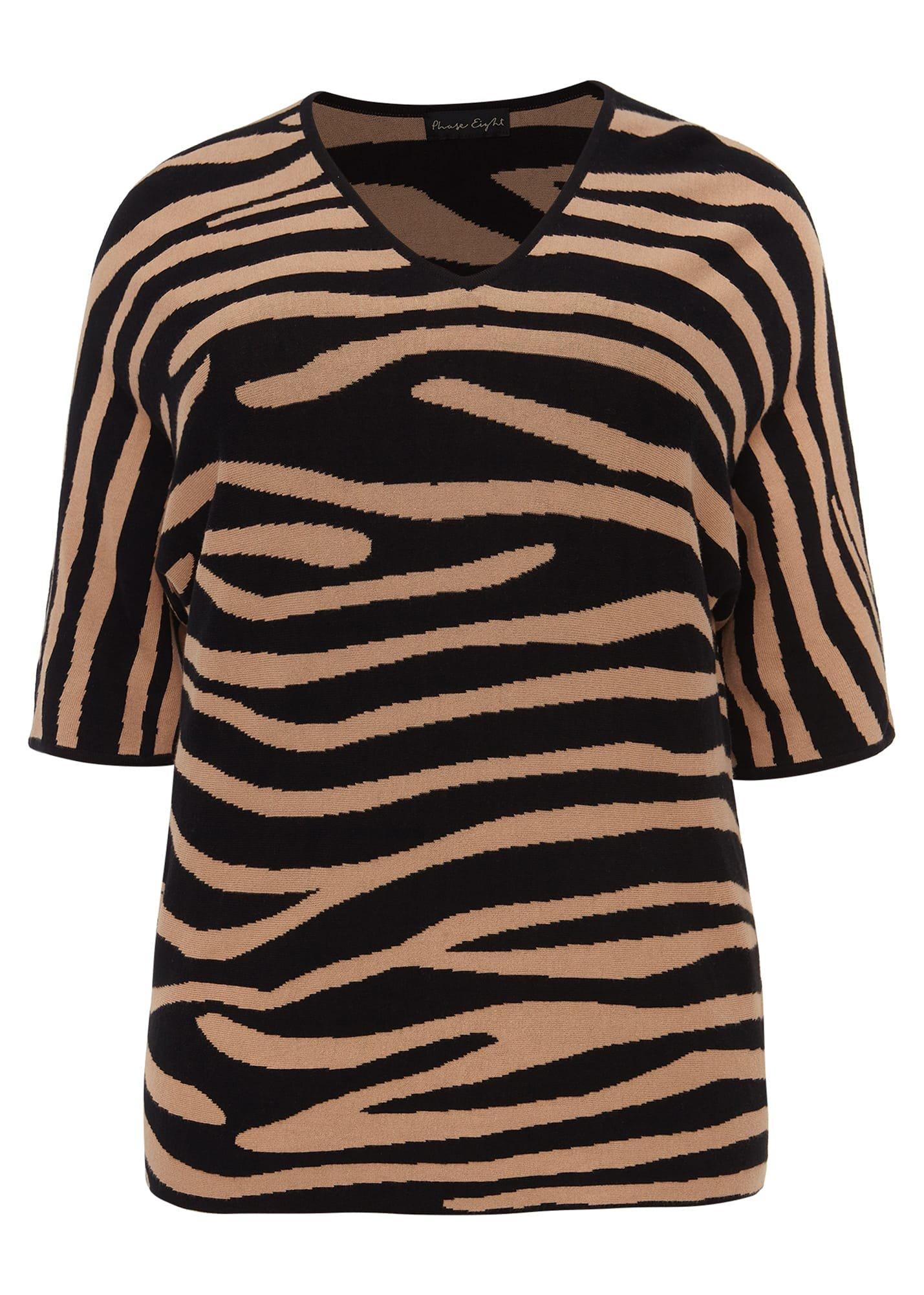Harper Zebra Print Knit Jumper
