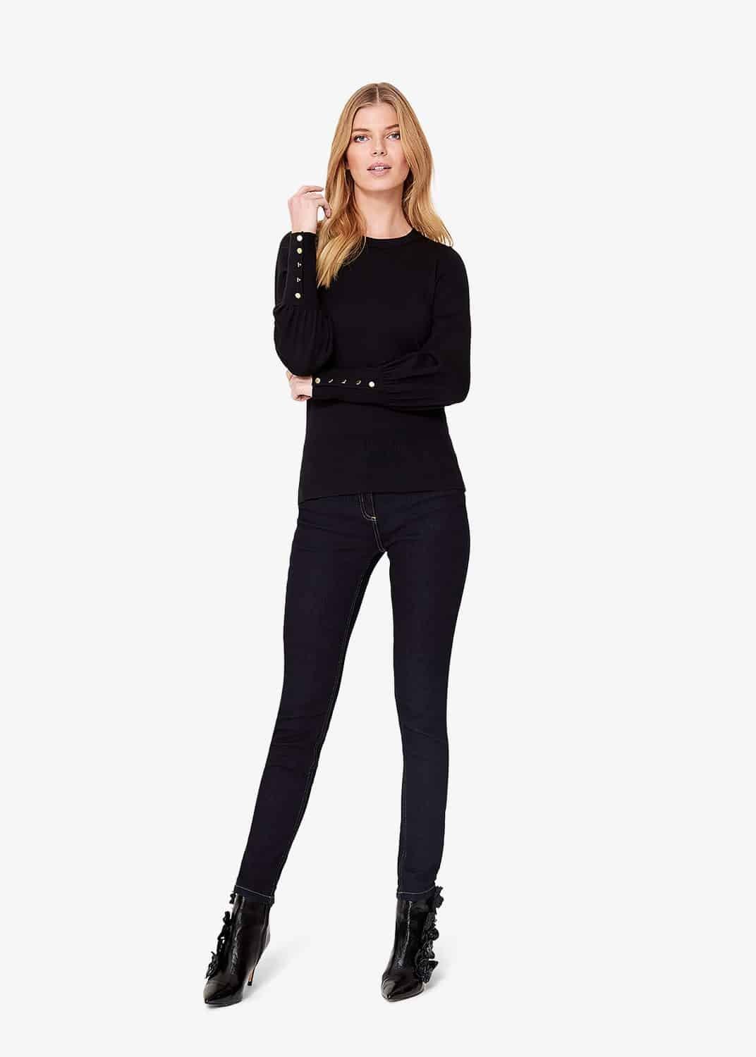 Peyton Button Sleeve Knitted Jumper