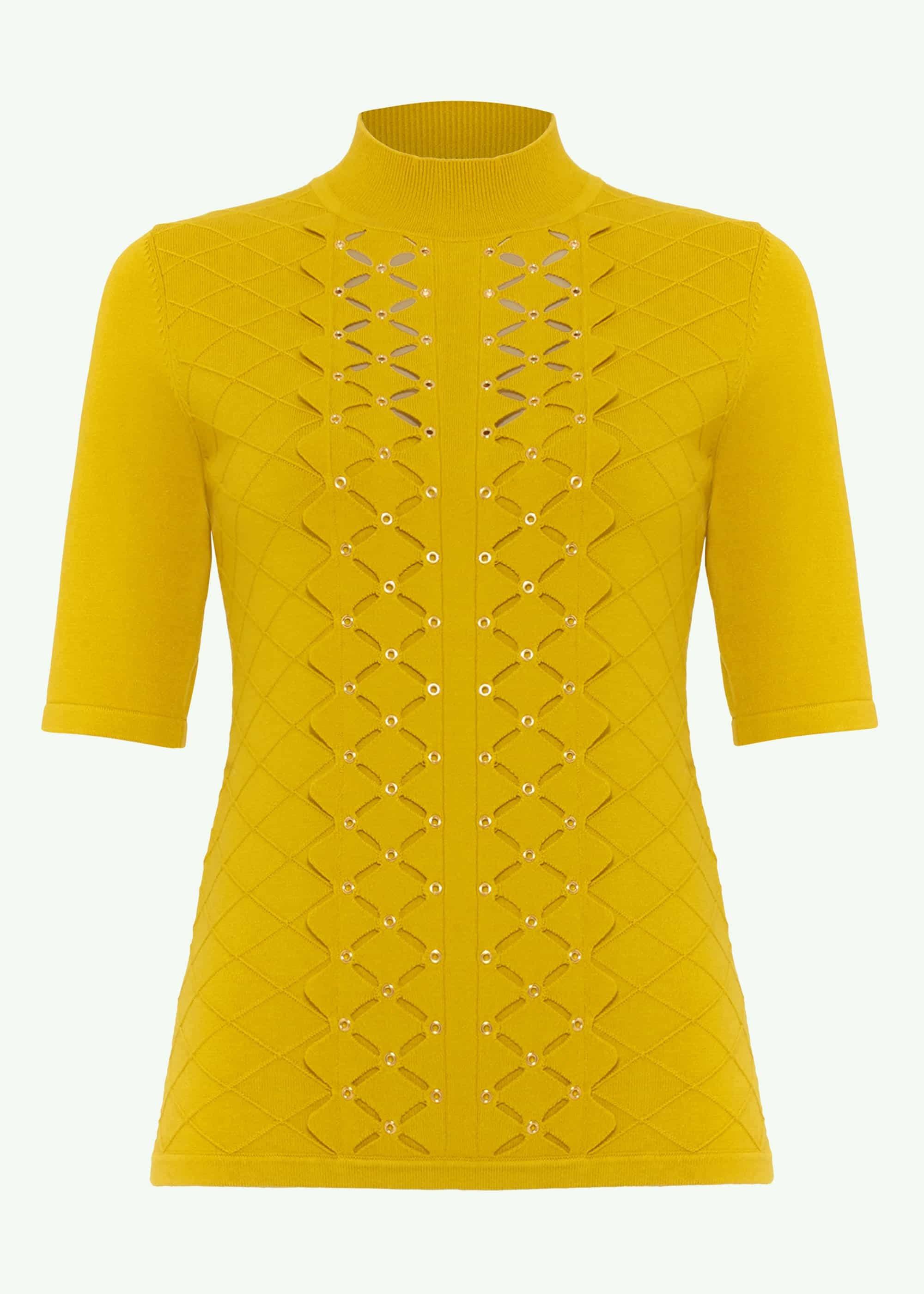 Leona Eyelet Detail Knitted Top