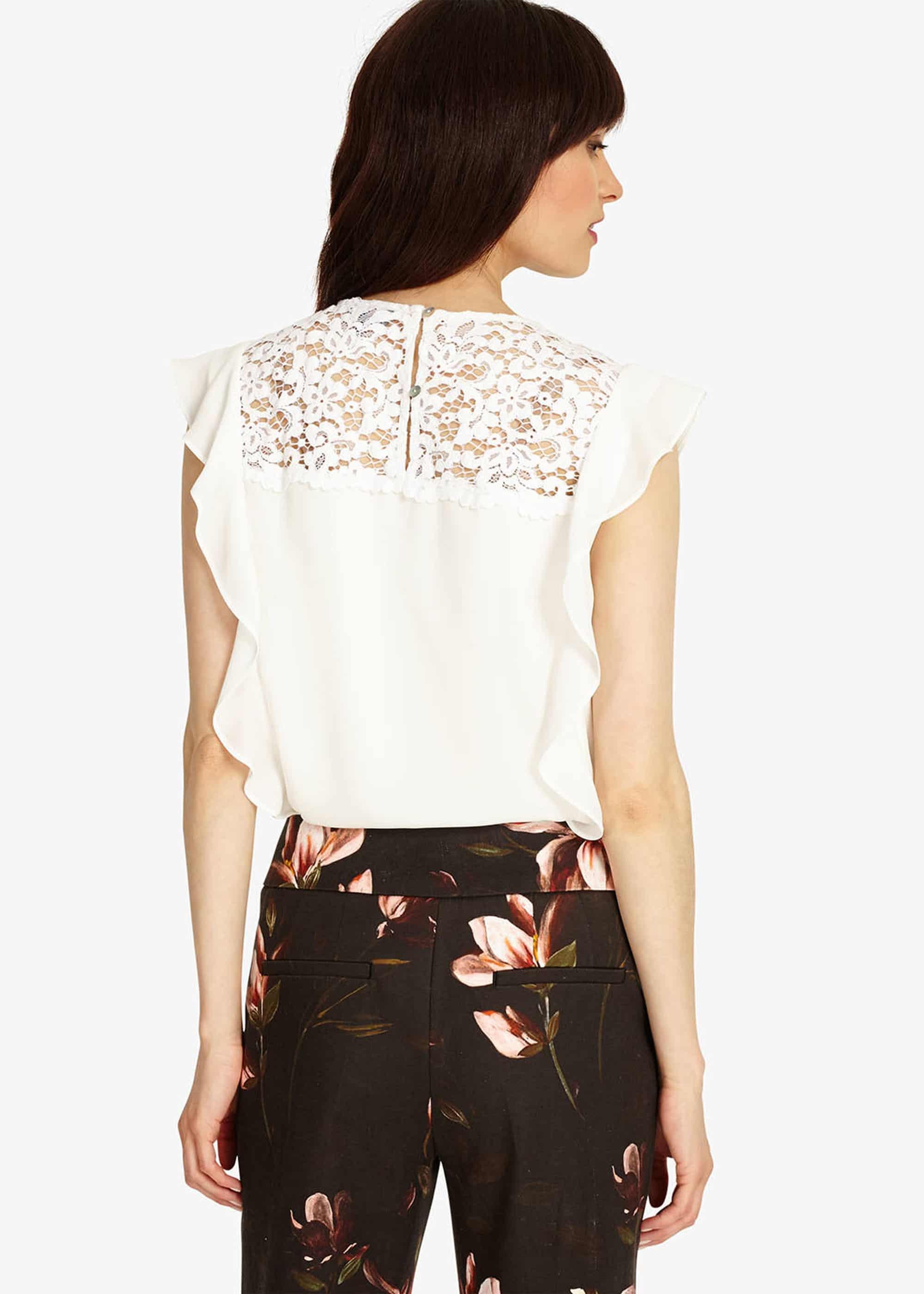 Lucie Lace Ruffle Blouse