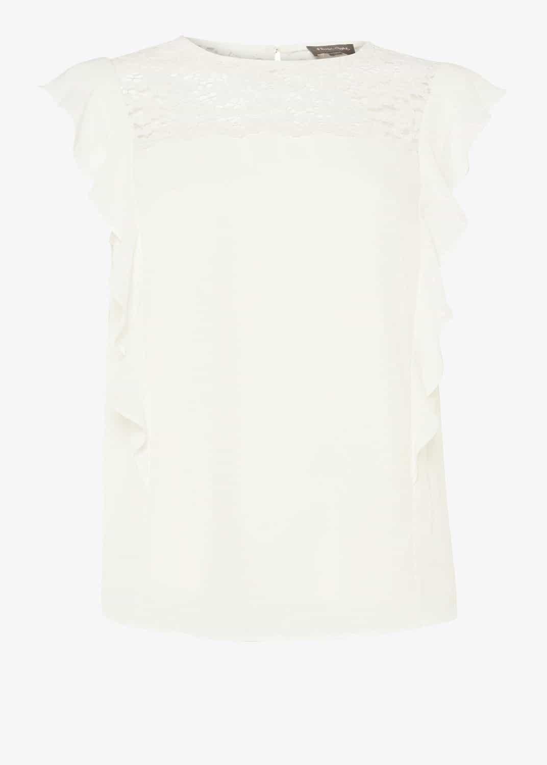Lucie Lace Ruffle Blouse