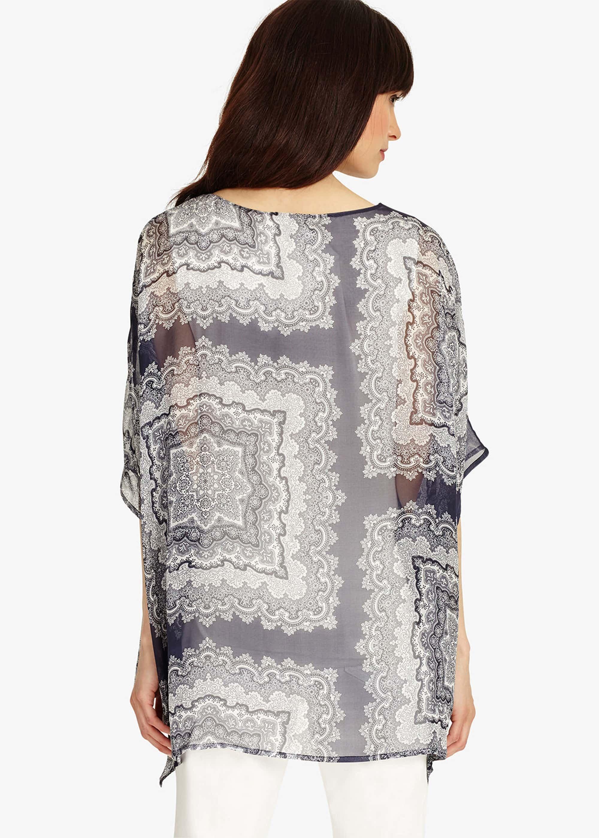 Paisley Print Silk Blouse