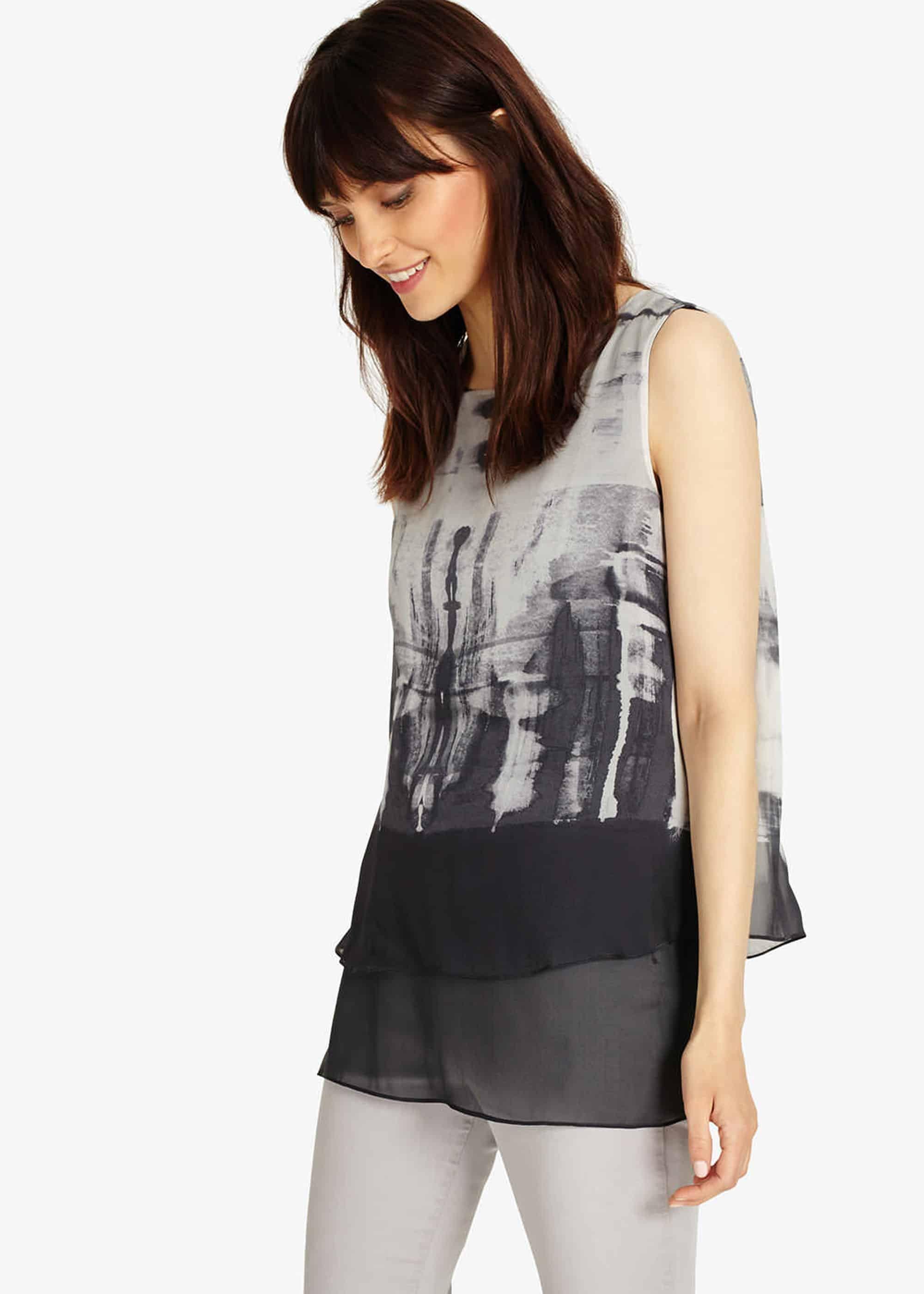 Martyna Print Silk Blouse