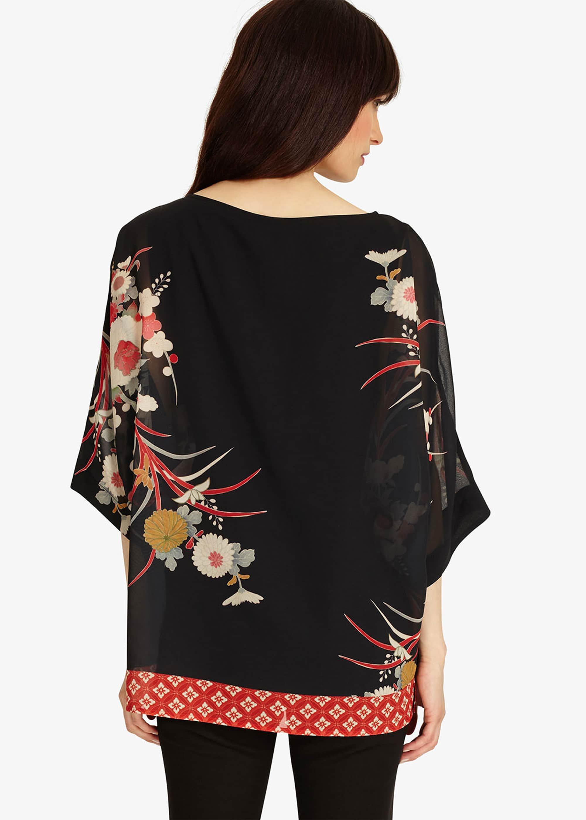 Oriental Print Blouse