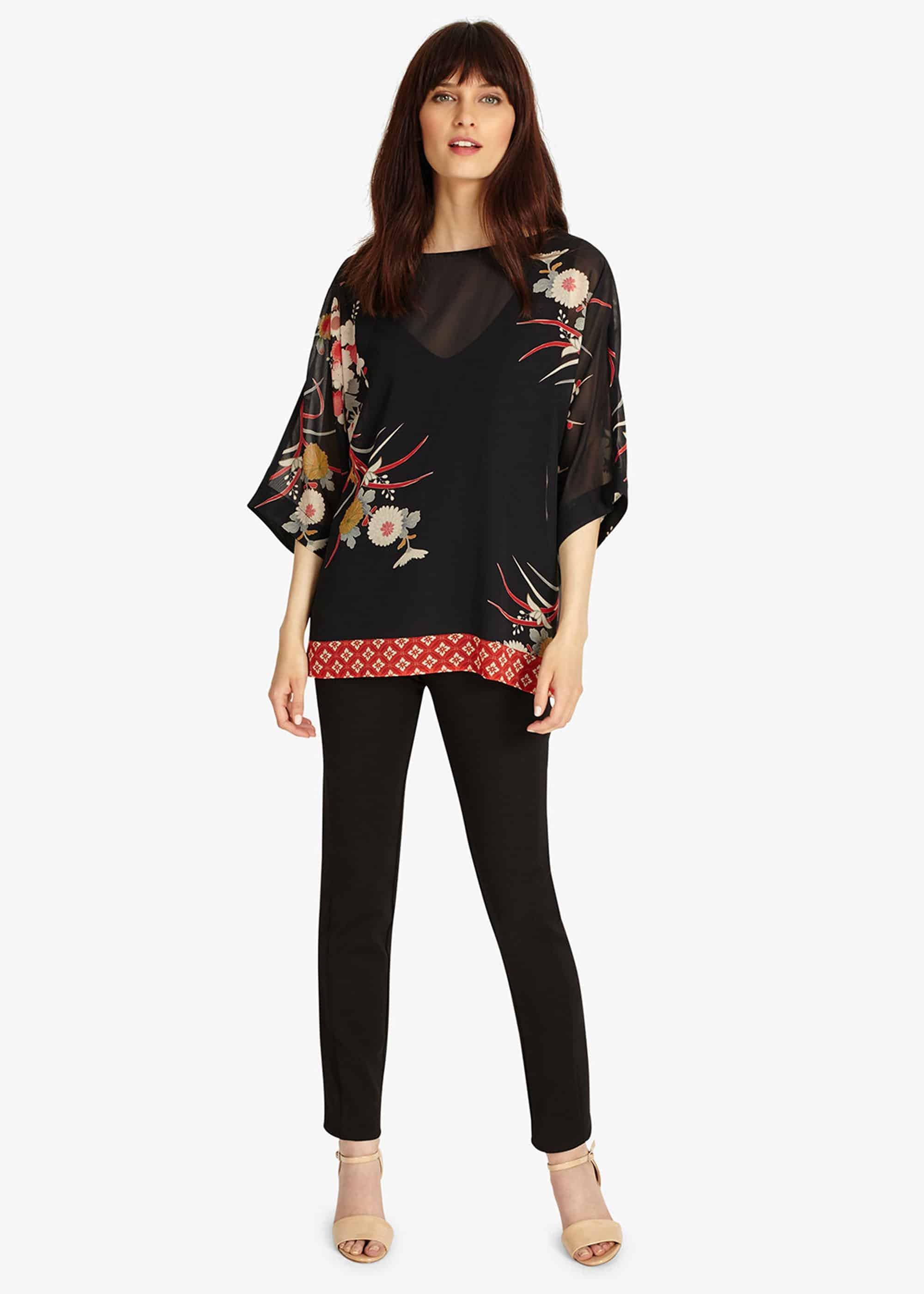 Oriental Print Blouse