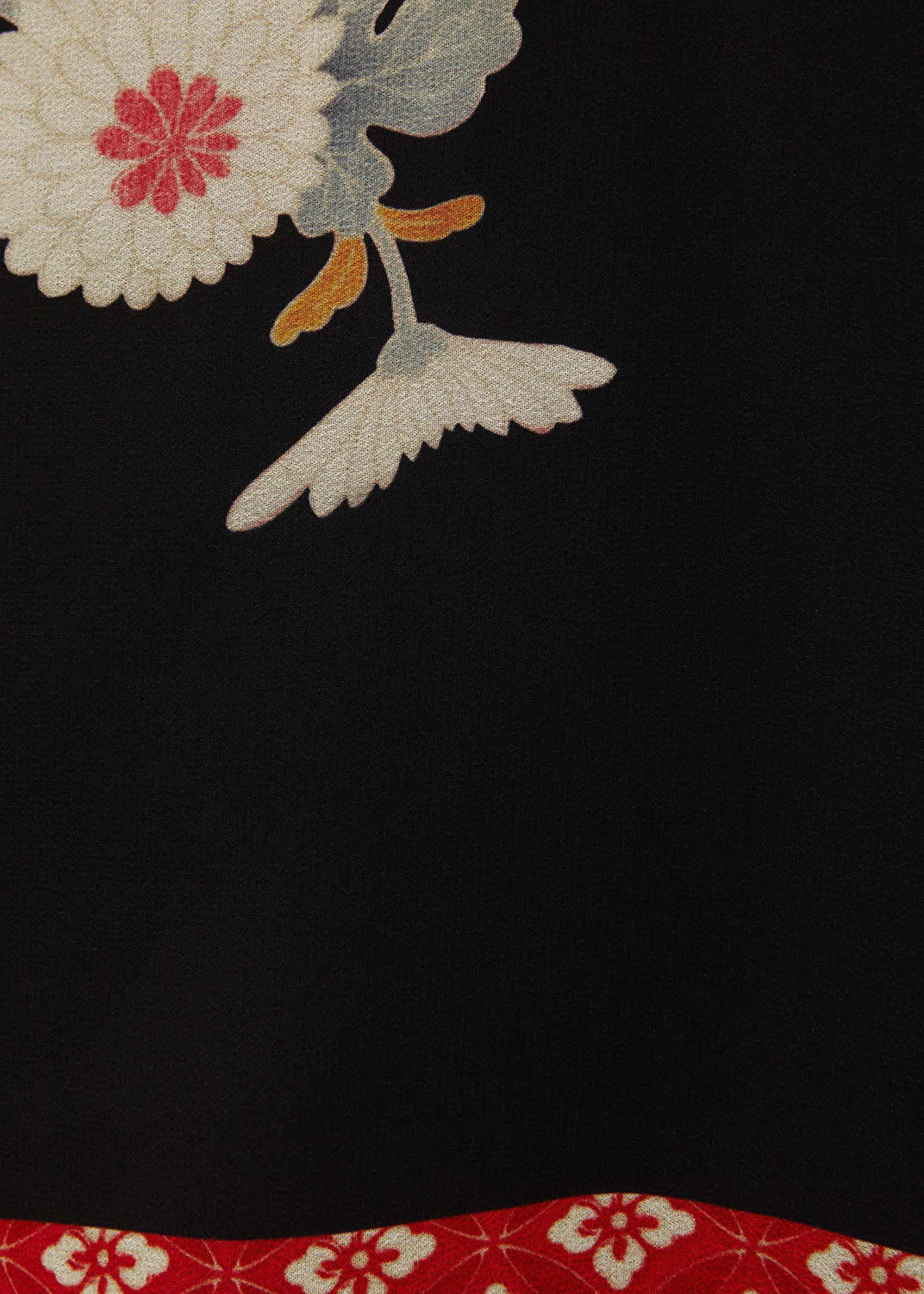 Oriental Print Blouse