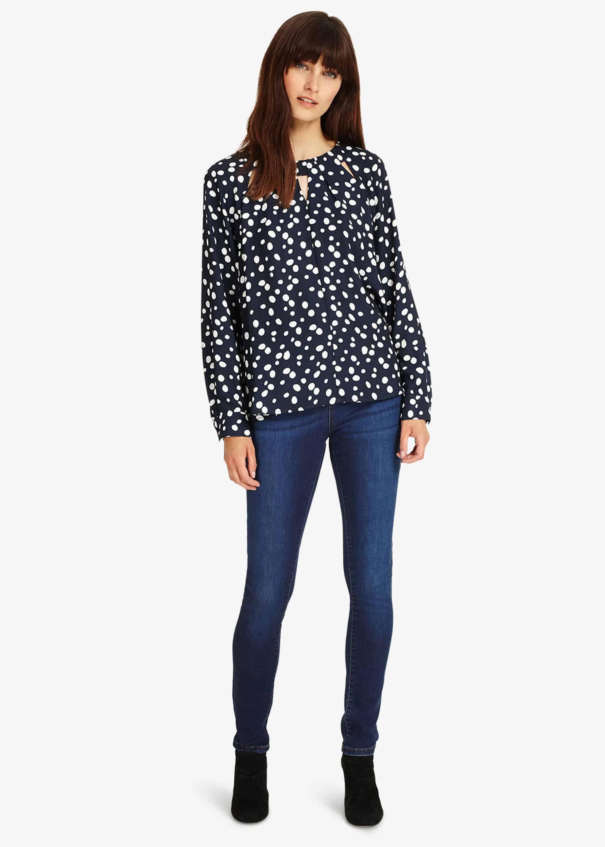 Marilyn Spot Cutwork Blouse