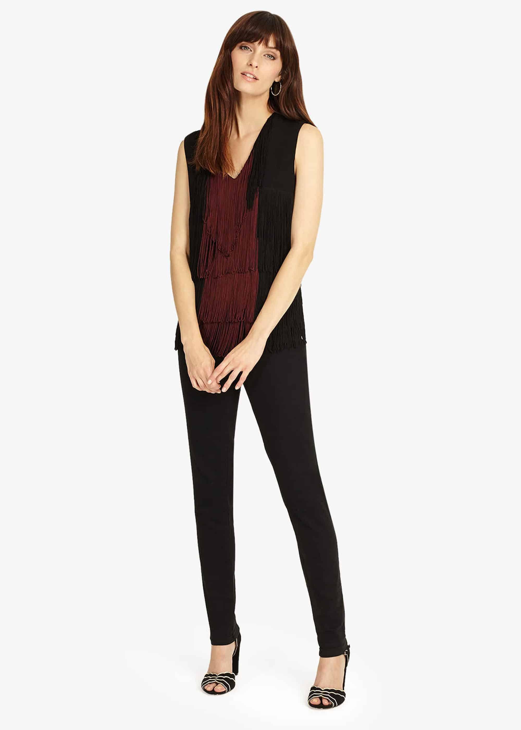 Michaela Fringe V-Neck Blouse