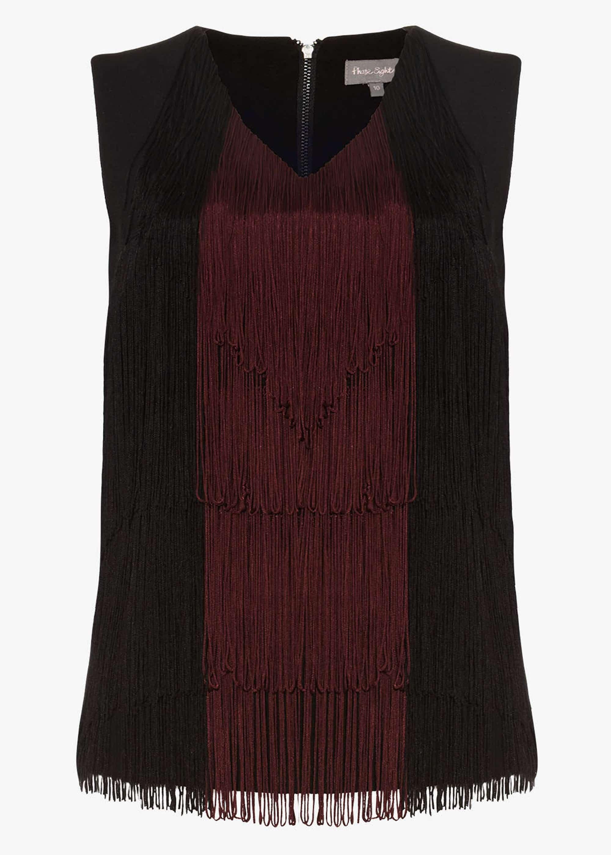 Michaela Fringe V-Neck Blouse