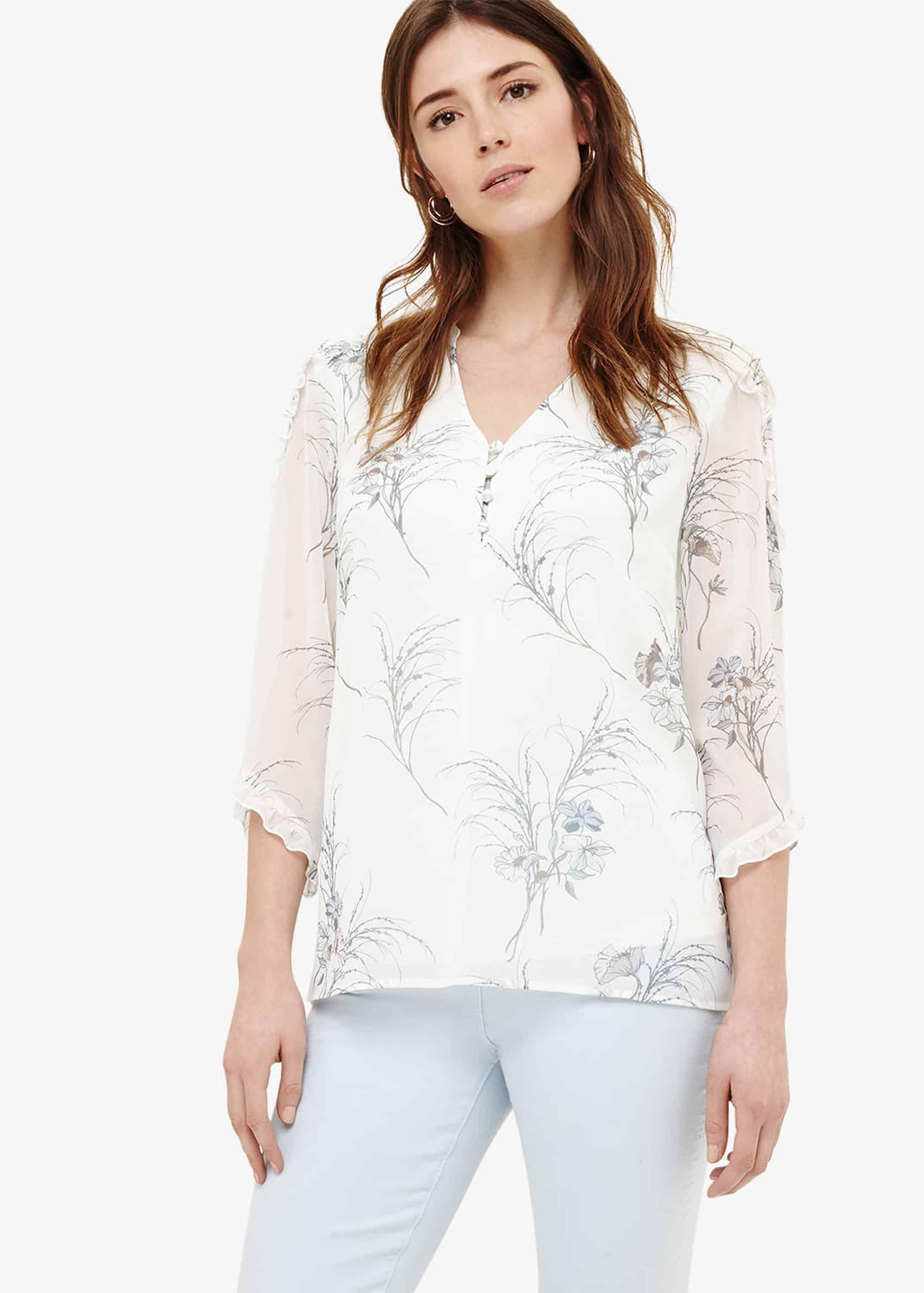 Finn Floral Ruffle Blouse