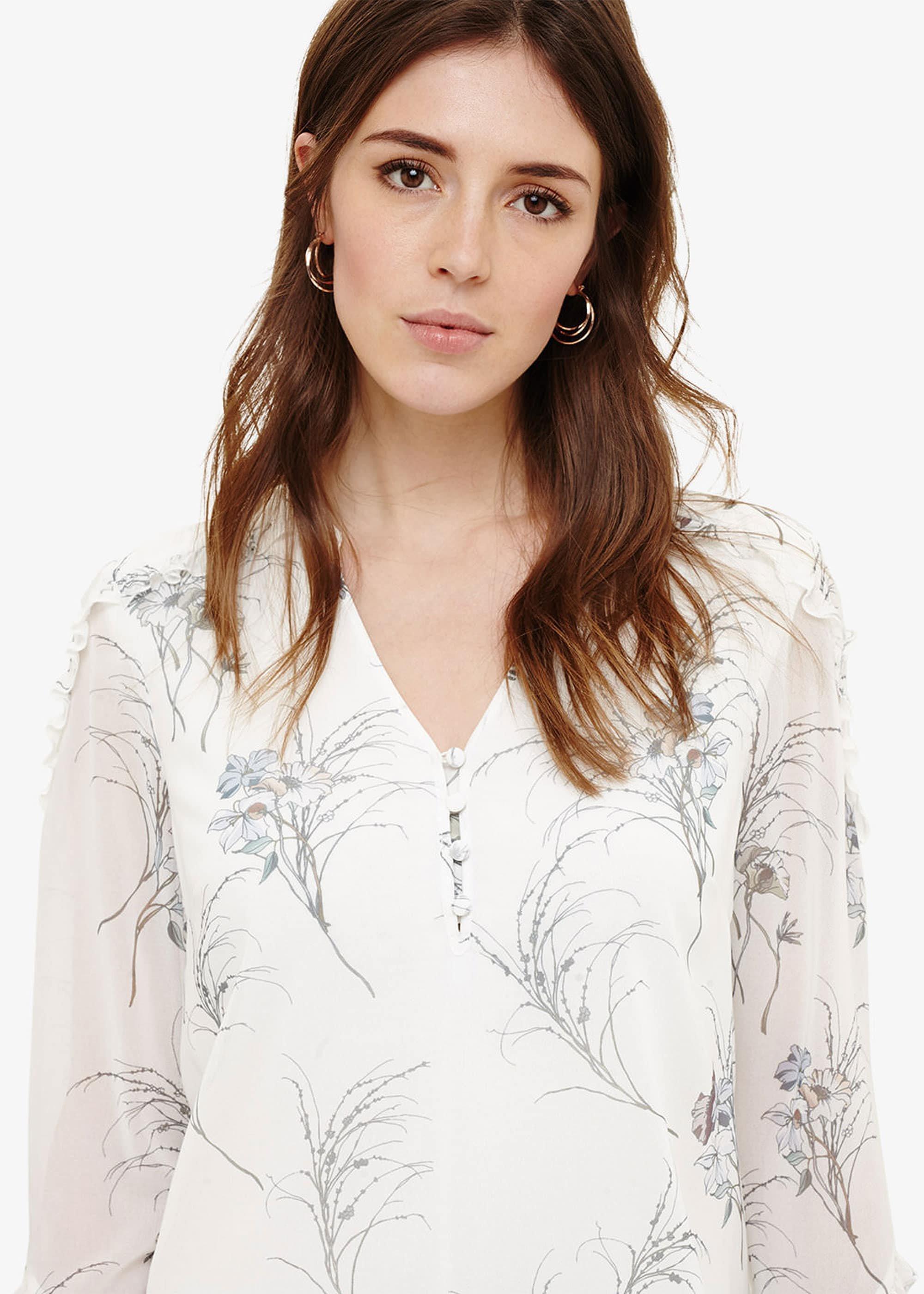Finn Floral Ruffle Blouse